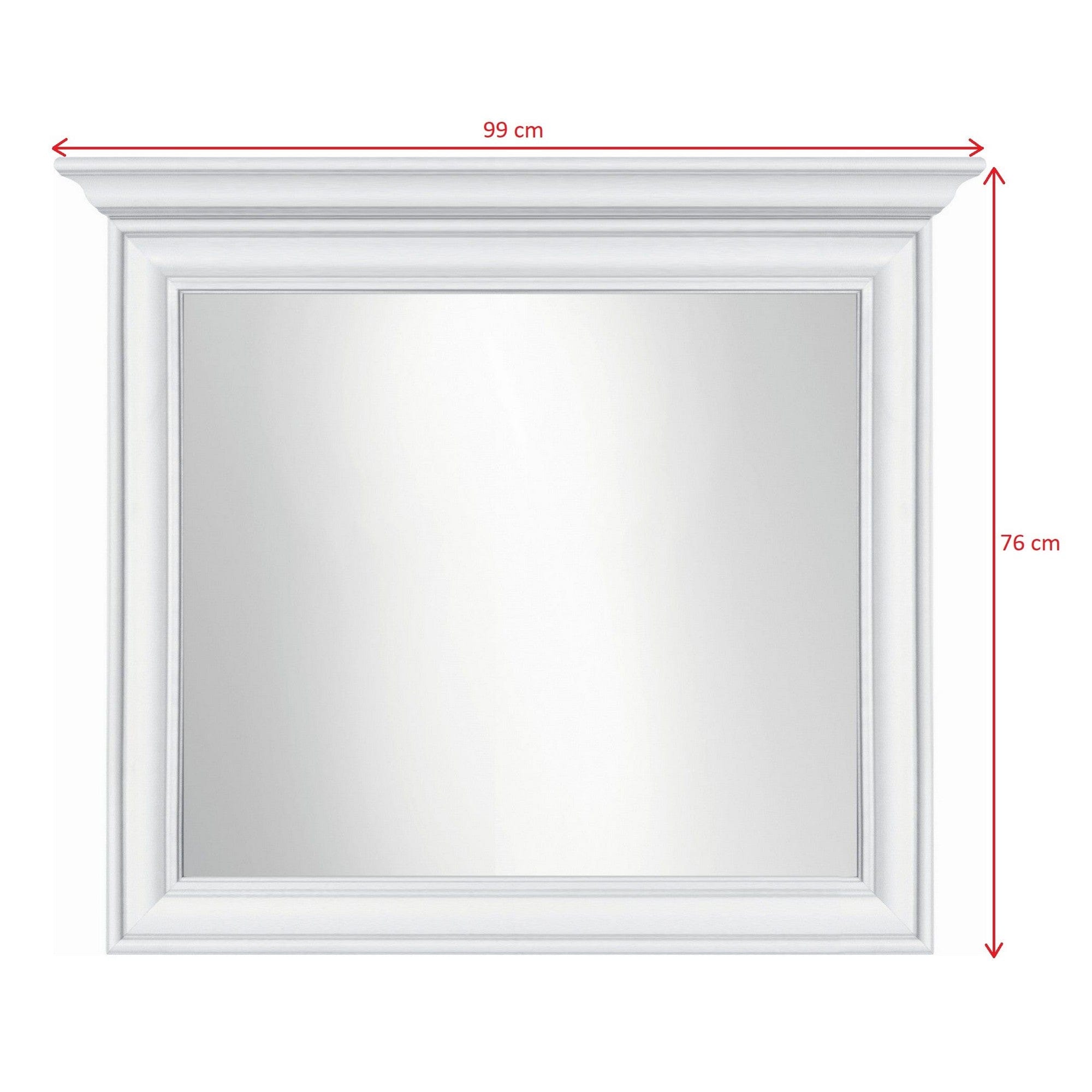 Oglinda IDENTO, alb, 99x7x76 cm