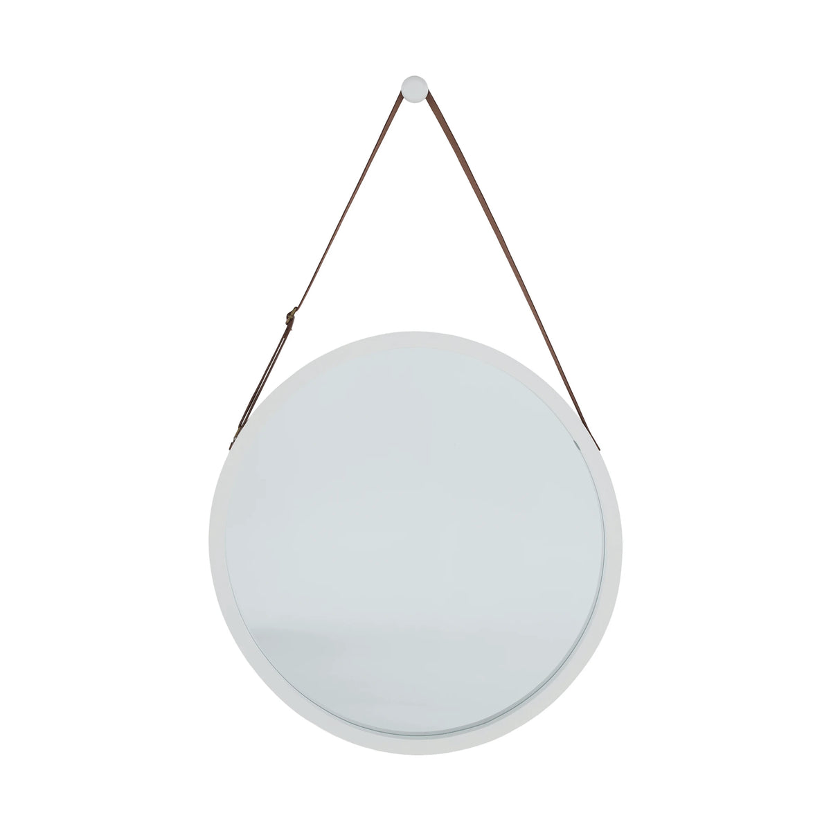 Oglinda LEMI 1, bambus alb, lemn de bambus, 45x2x45 cm