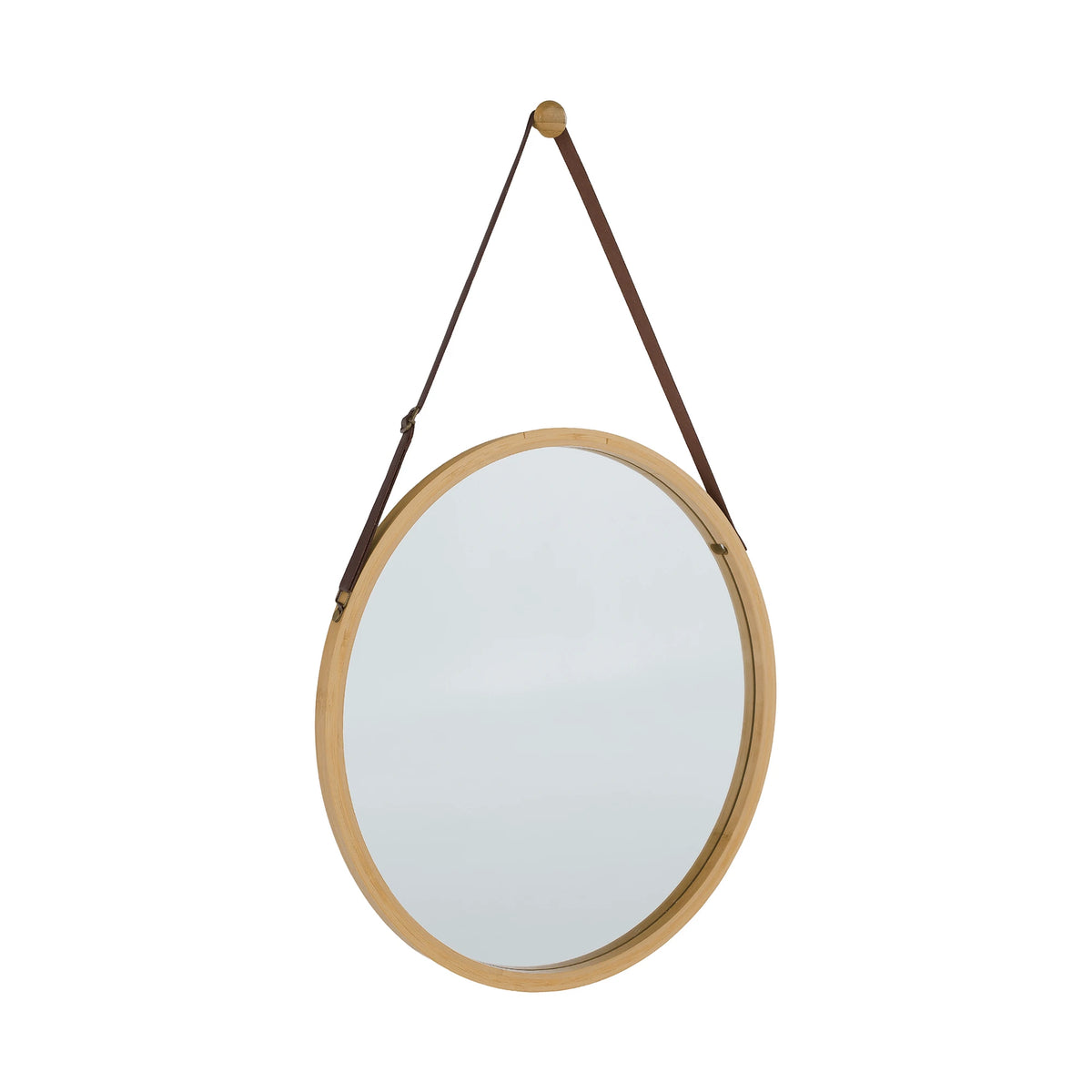 Oglinda LEMI 1, bambus natural, lemn de bambus, 45x2x45 cm