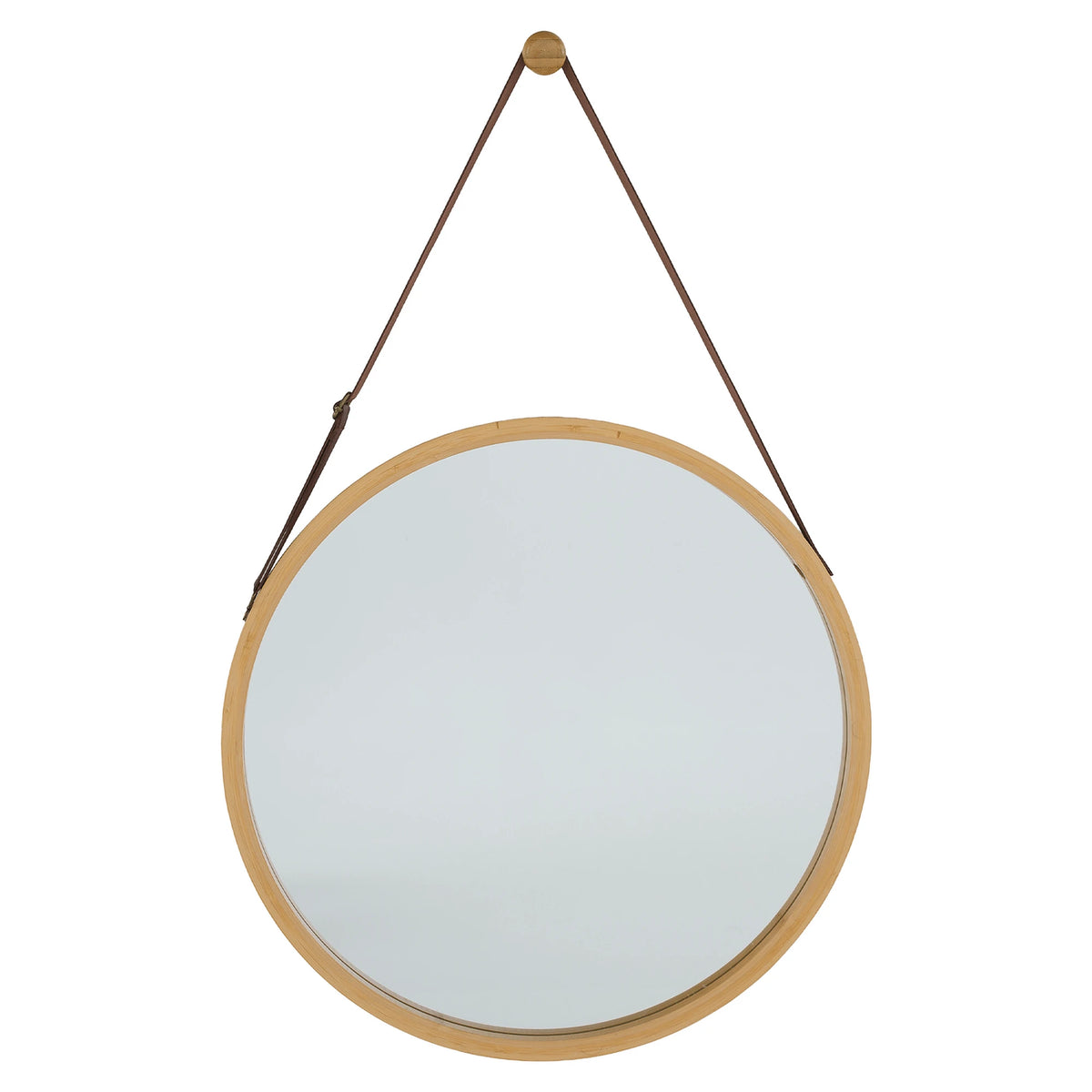 Oglinda LEMI 1, bambus natural, lemn de bambus, 45x2x45 cm
