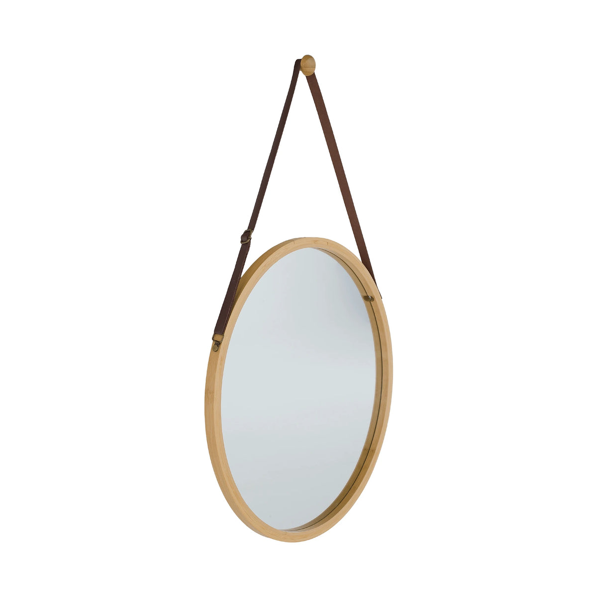 Oglinda LEMI 1, bambus natural, lemn de bambus, 45x2x45 cm