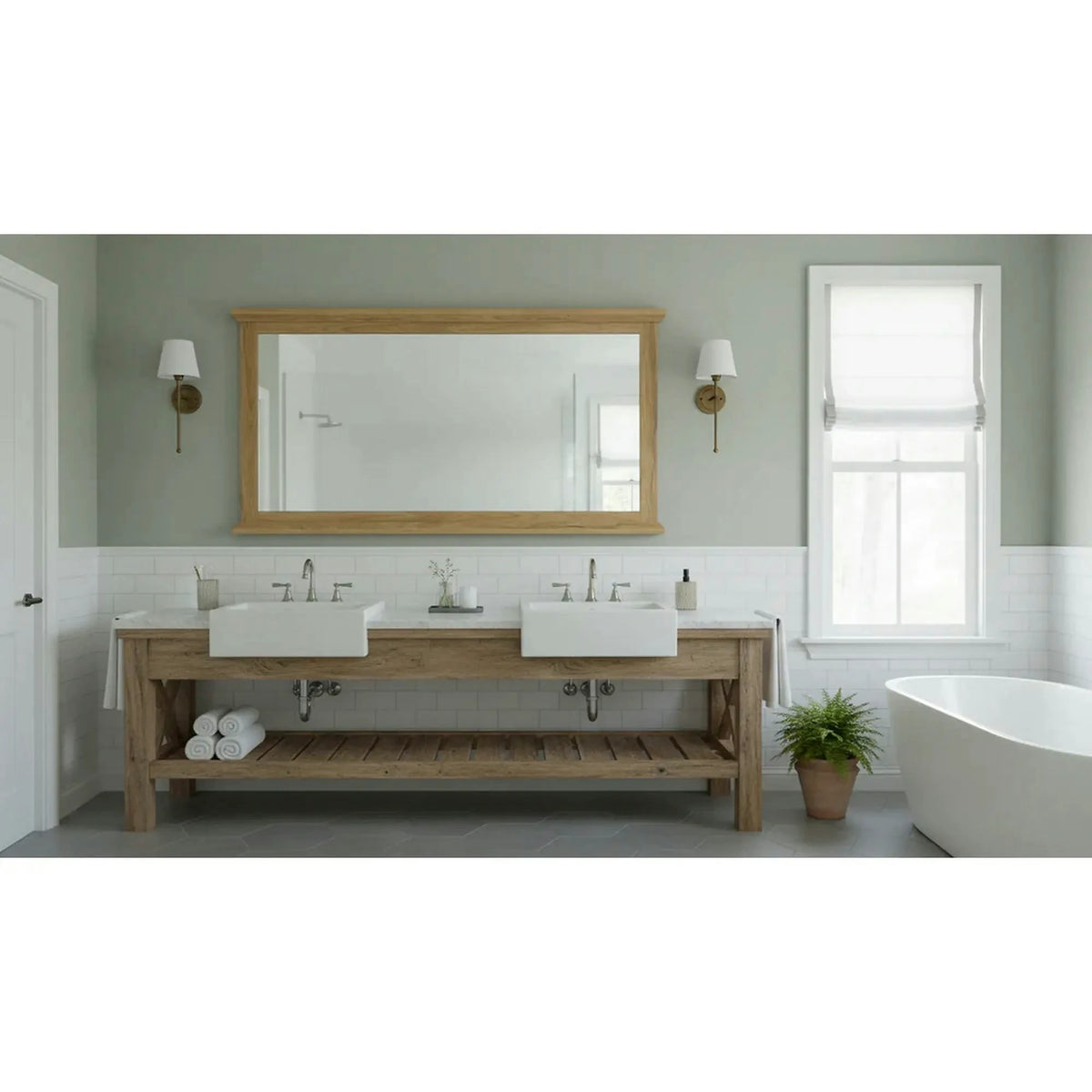 Oglinda LEON MZ16, stejar grand, PAL laminat, 128x5x71 cm