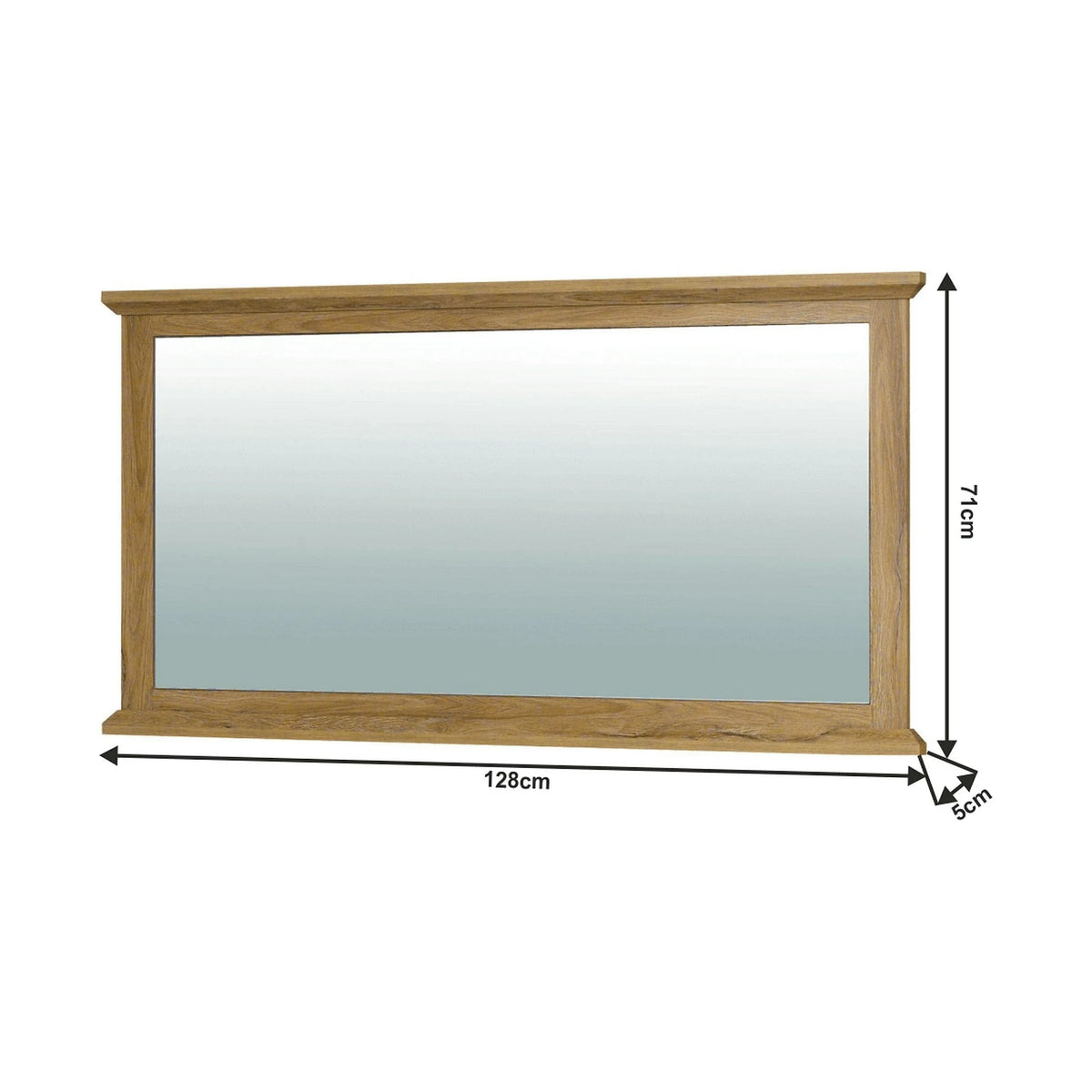 Oglinda LEON MZ16, stejar grand, PAL laminat, 128x5x71 cm