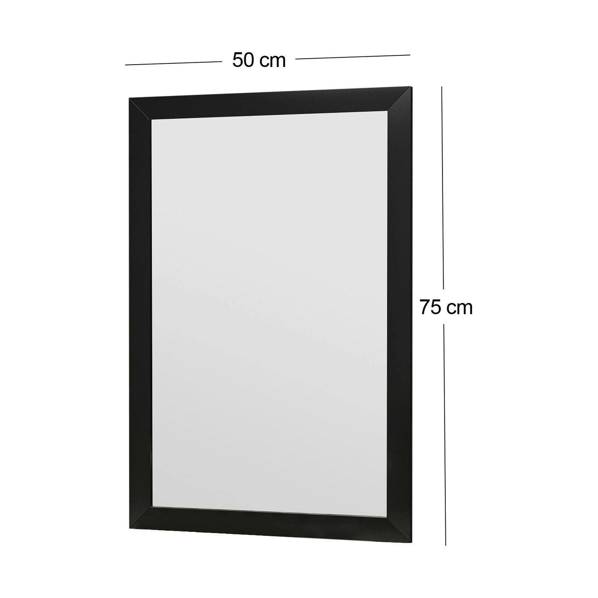 Oglinda LIPA, negru, 50x2x75 cm