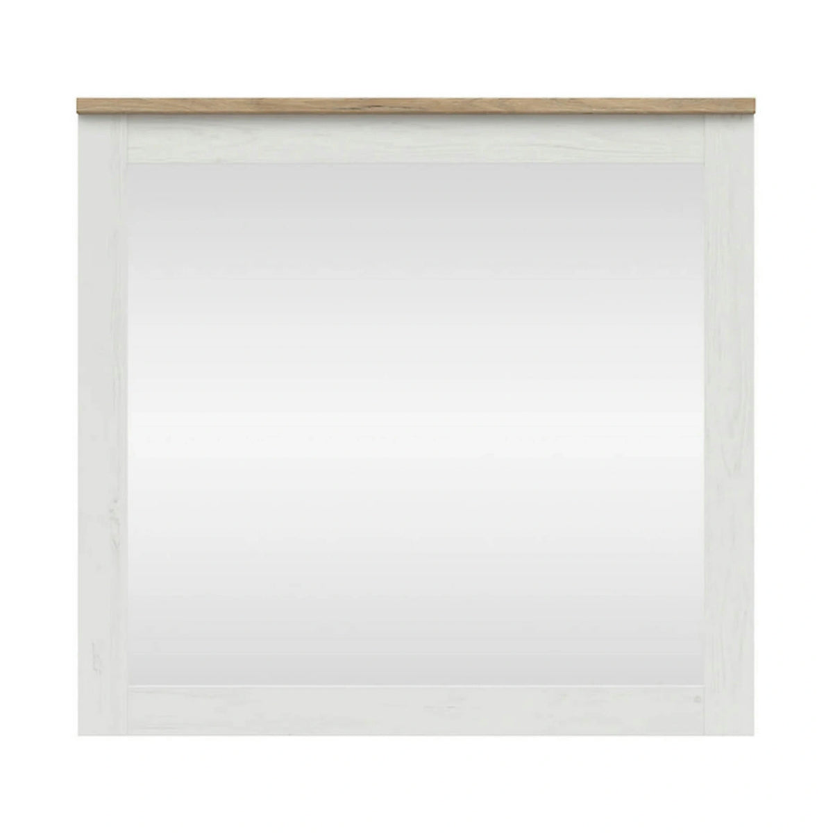 Oglinda LOKSA, alb/stejar, PAL laminat, 96x4x91 cm