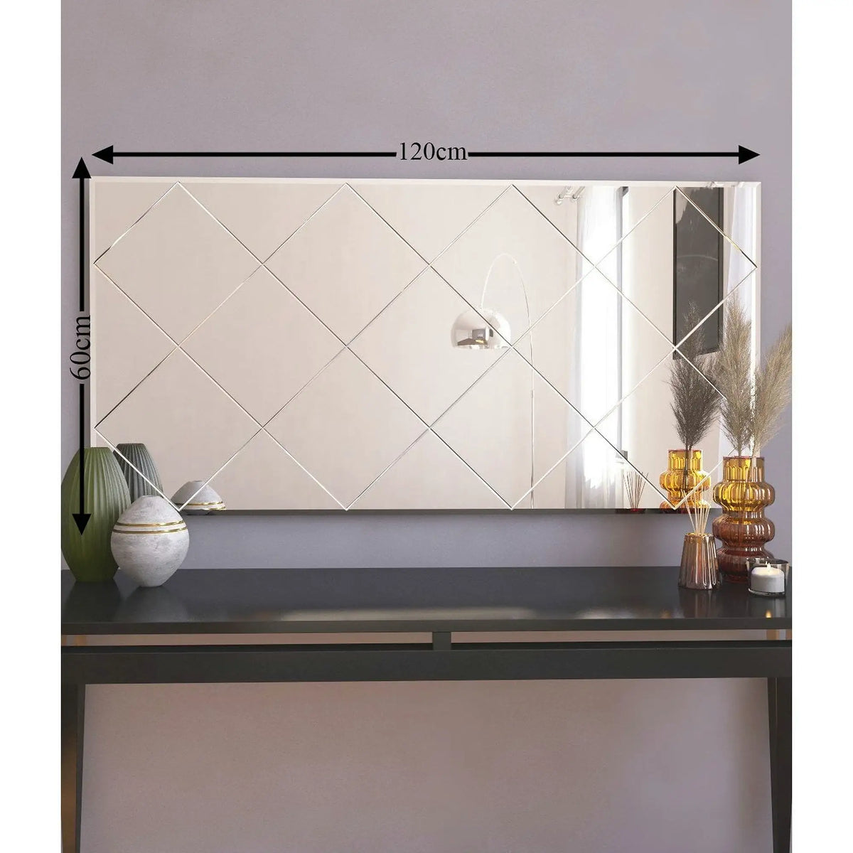 Oglinda MOFO, argintiu, 120x60 cm