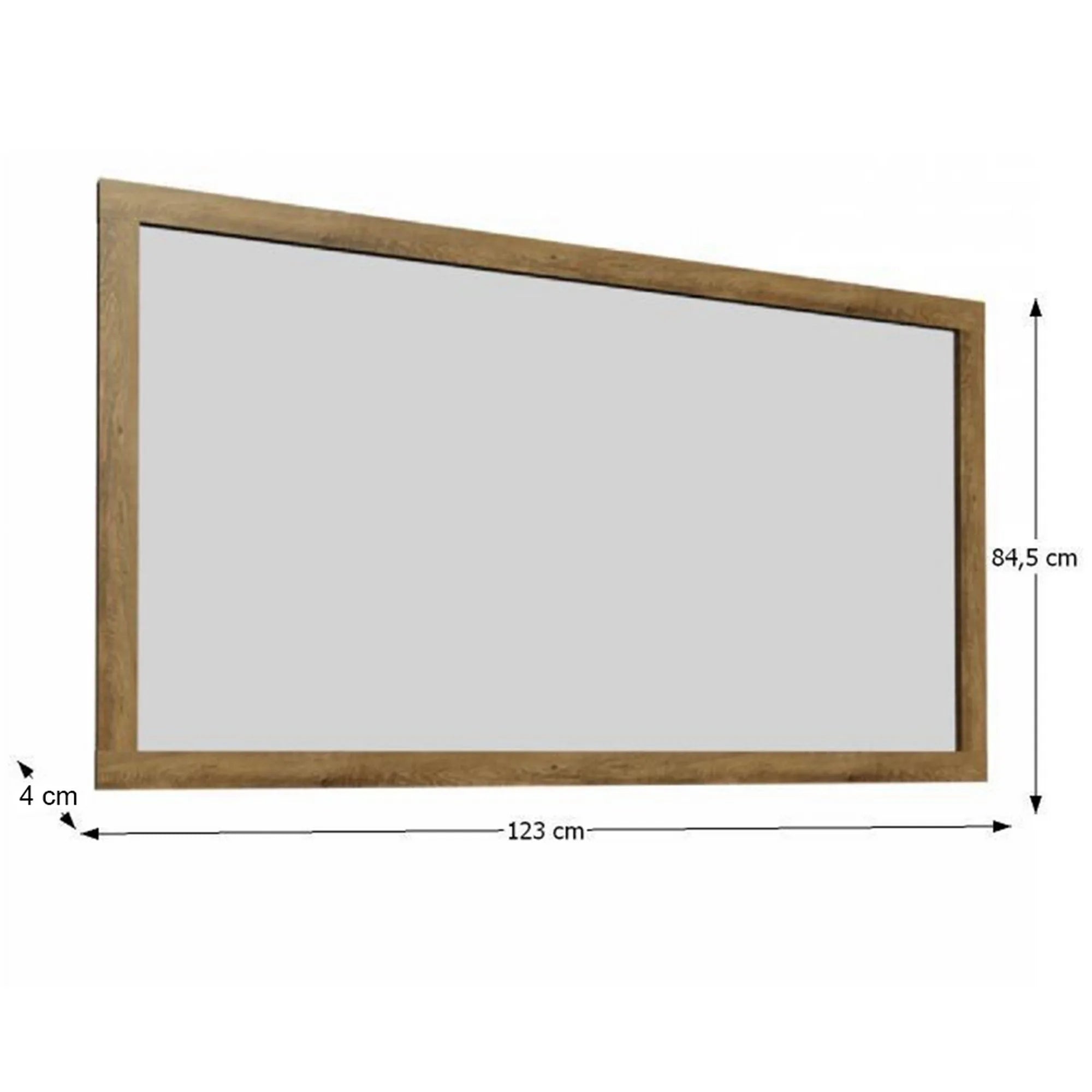 Oglinda MONTANA LS 3707, stejar lefkas inchis, PAL melaminat, 123x4x85 cm