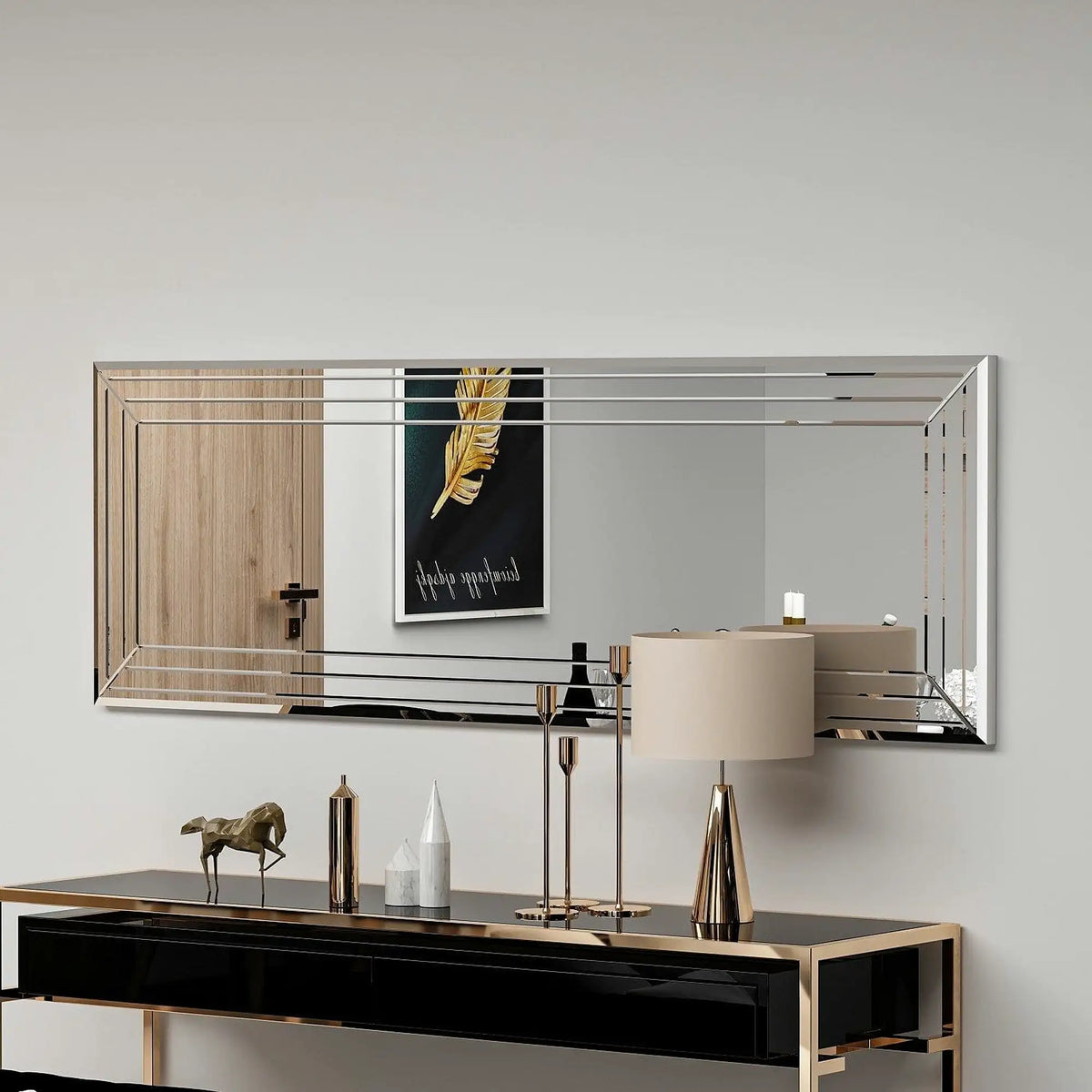 Oglinda NEOM, argintiu, 40x2x120 cm