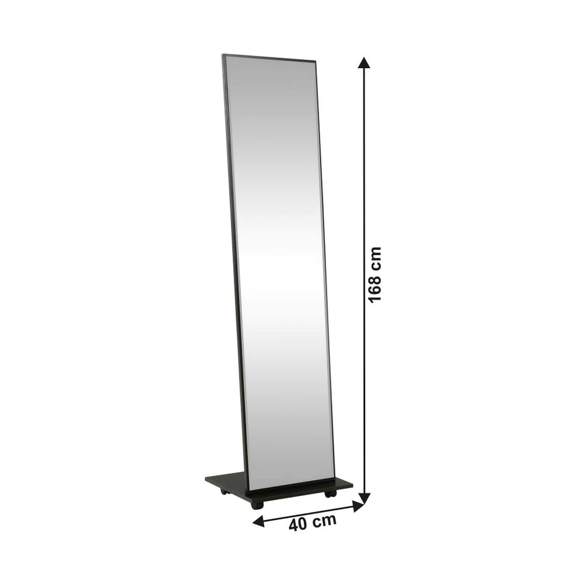 Oglinda NEPTUN, negru, 40x168 cm