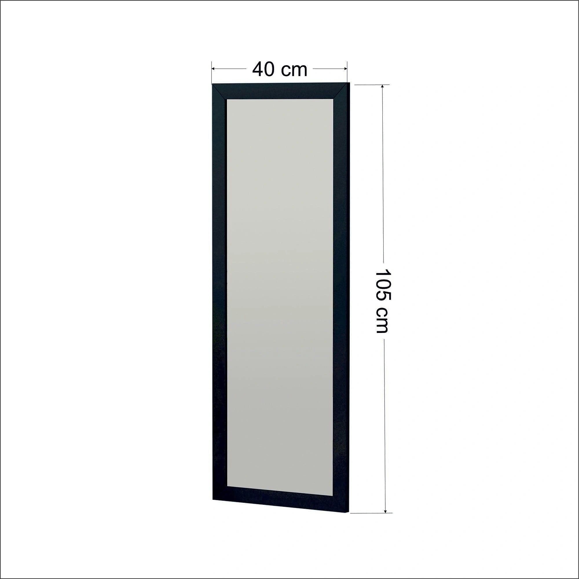 Oglinda OMILO, negru, 40x2x105 cm
