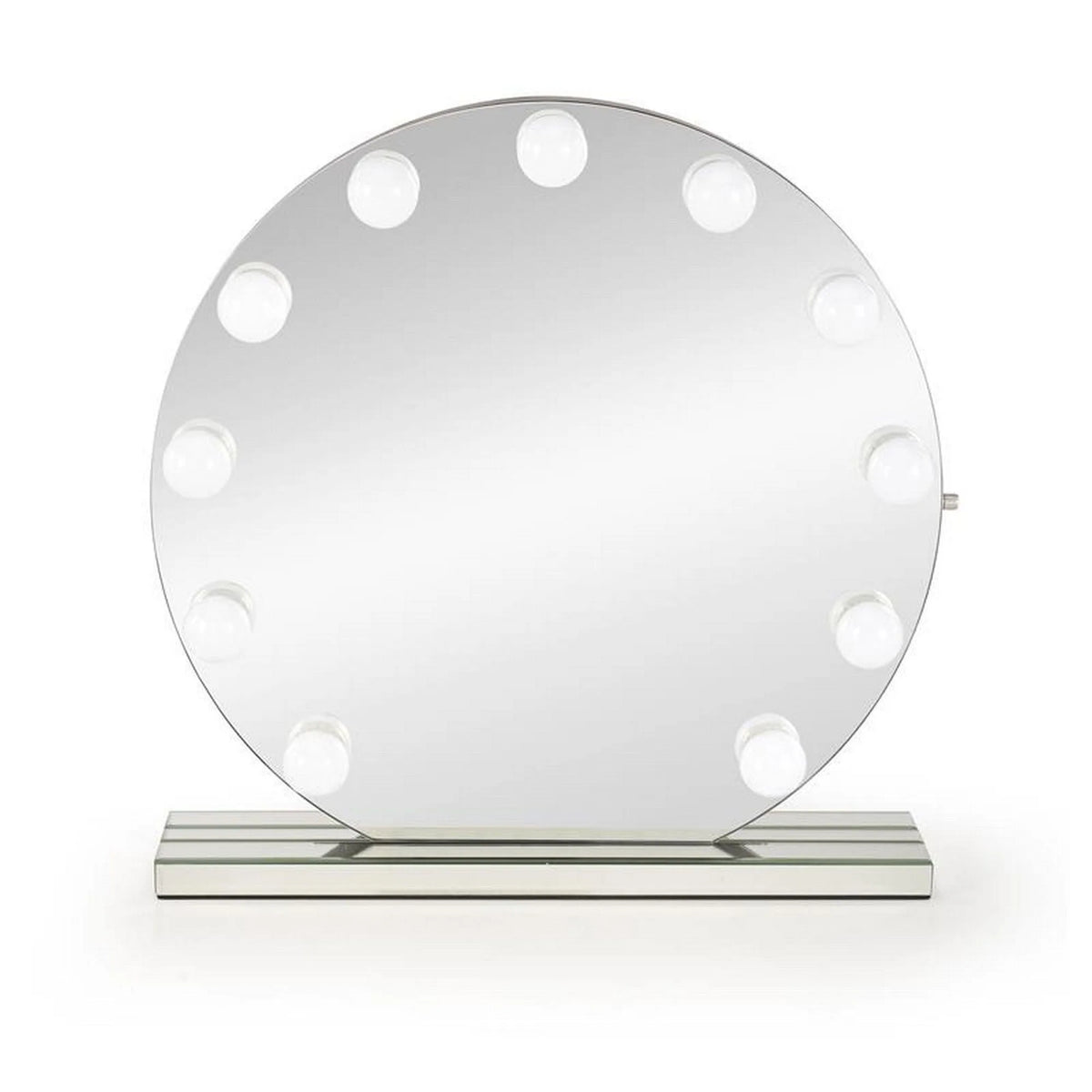 Oglinda TORANO, argintiu, cu iluminare LED, 70x70 cm