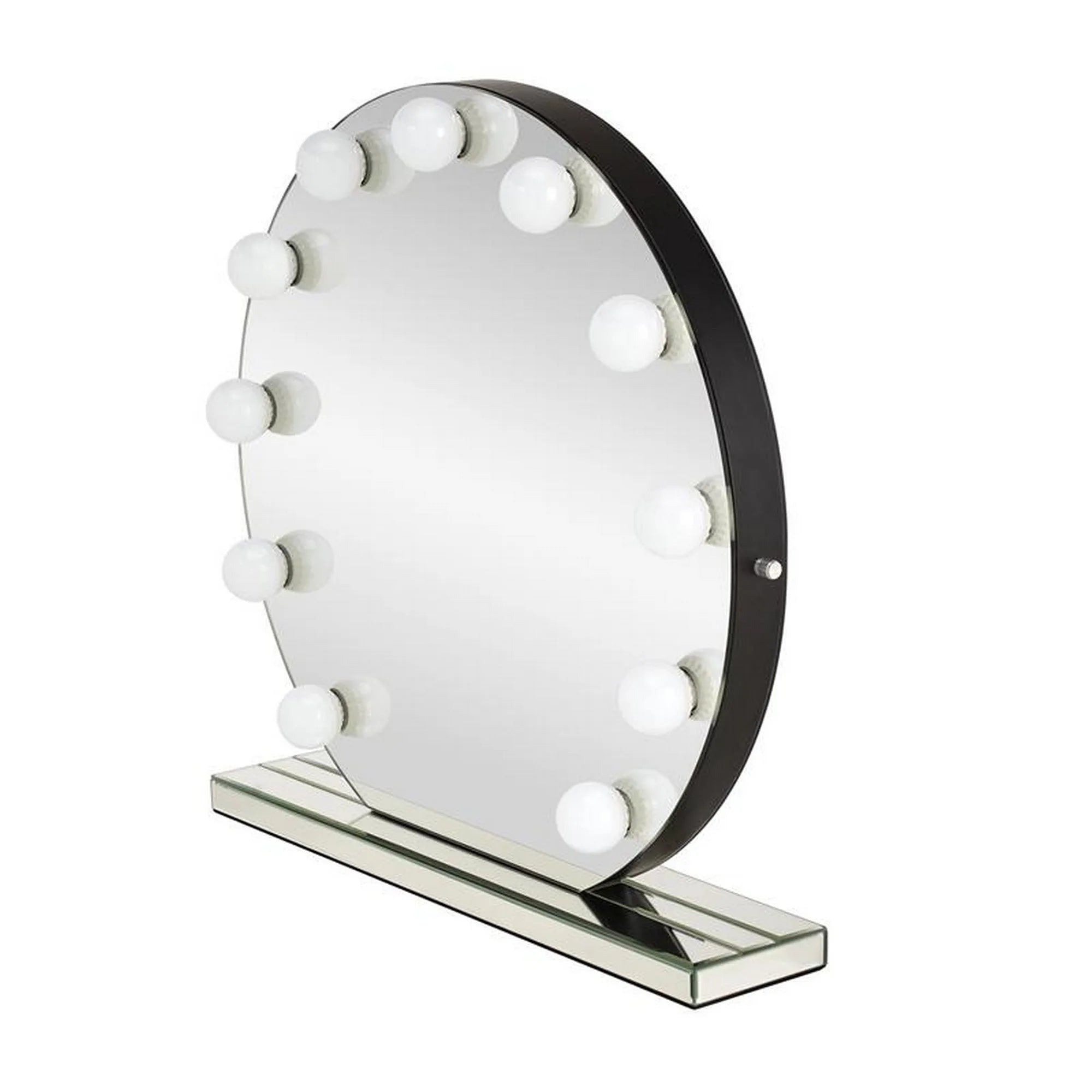 Oglinda TORANO, argintiu, cu iluminare LED, 70x70 cm