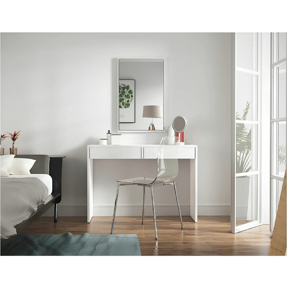 Oglinda VIOLET, alb, DTD laminat, 54x2x84 cm