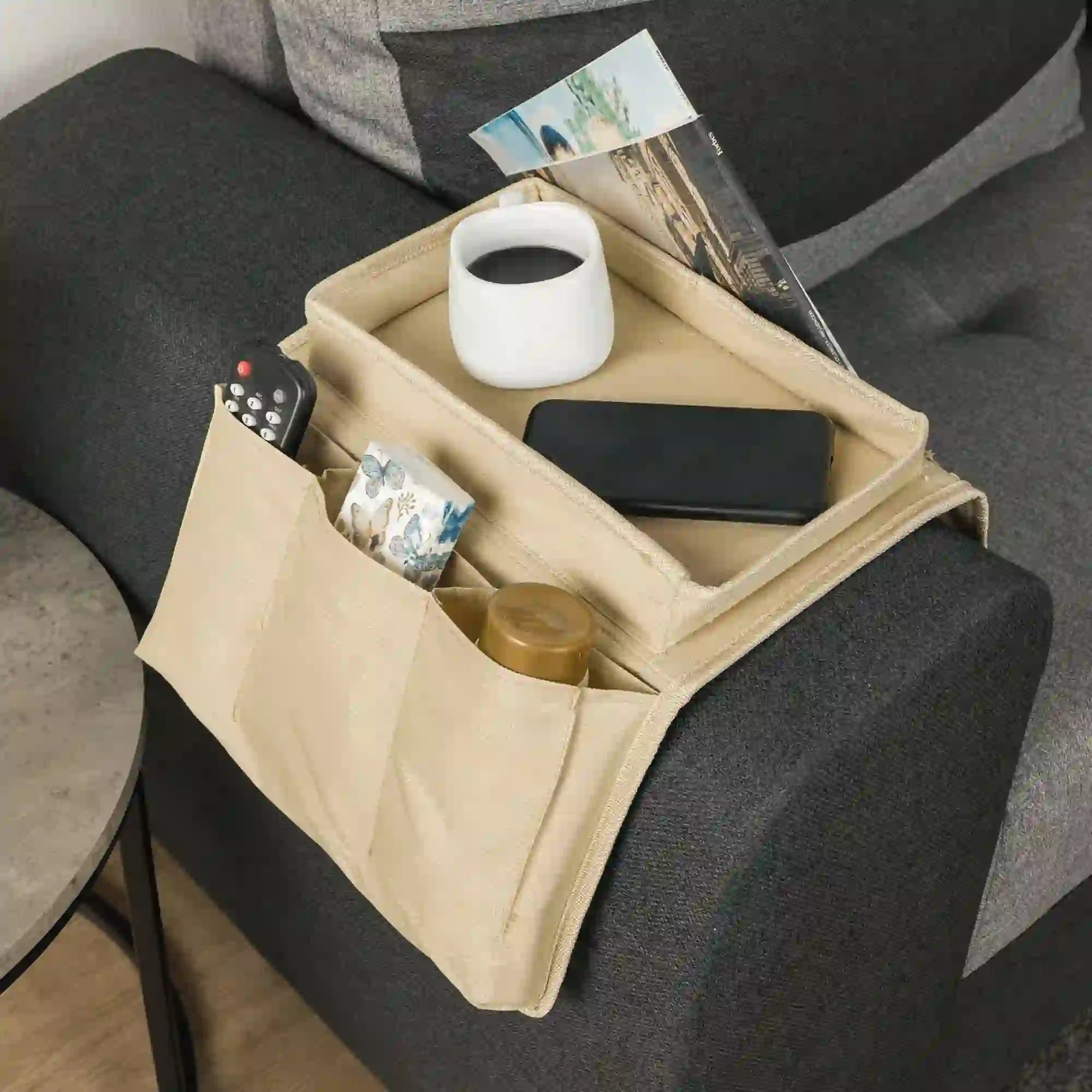 Organizator IPRES, bej, poliester, 53x31 cm