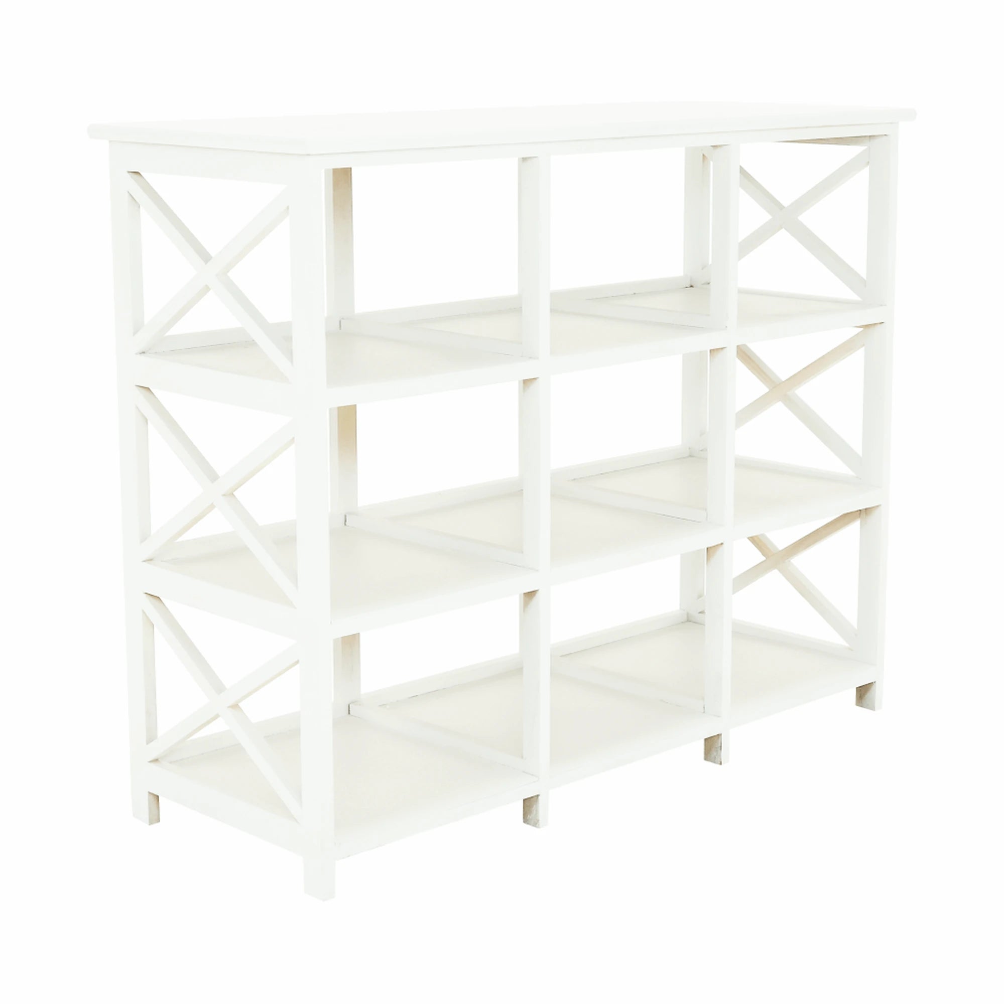 Organizator RAFAELLO 9, alb, material textil/lemn, 94x37x76 cm