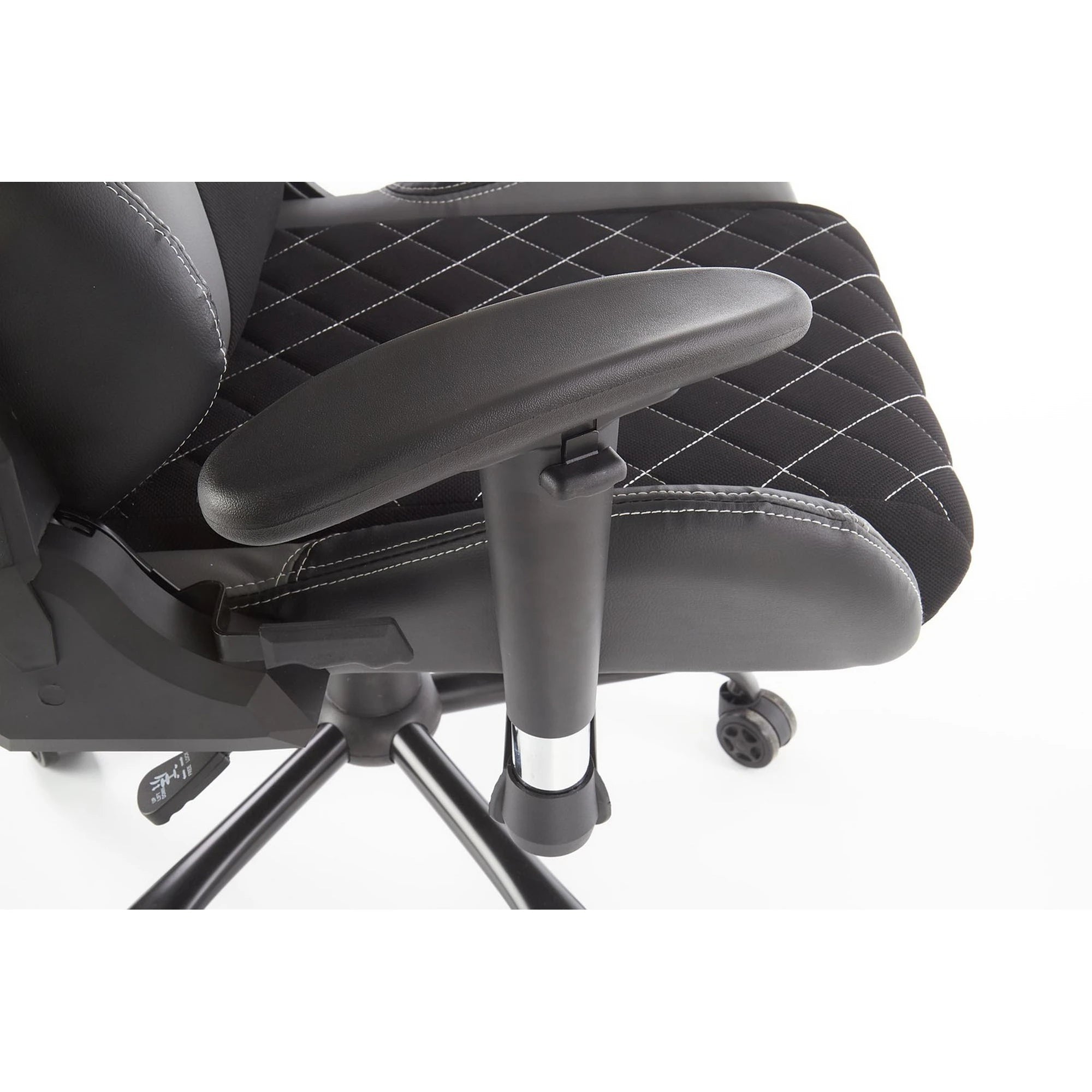 Scaun gaming DRAKE, negru/gri, stofa, 69x62x127/134 cm