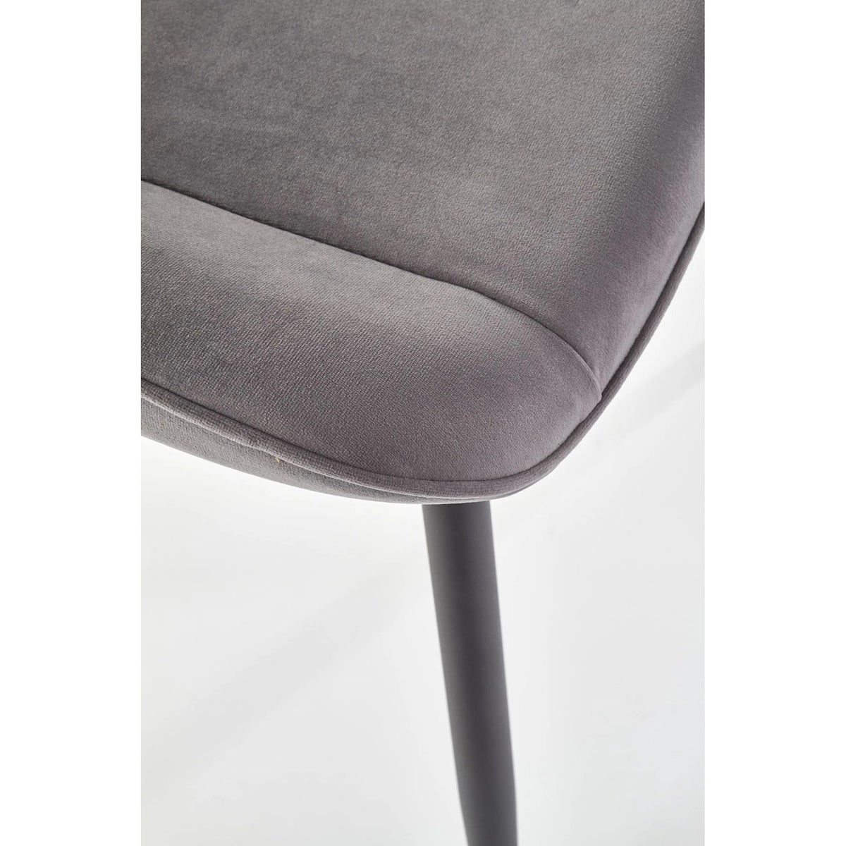 Scaun tapitat K404, gri/negru, stofa/metal, 52x58x88 cm