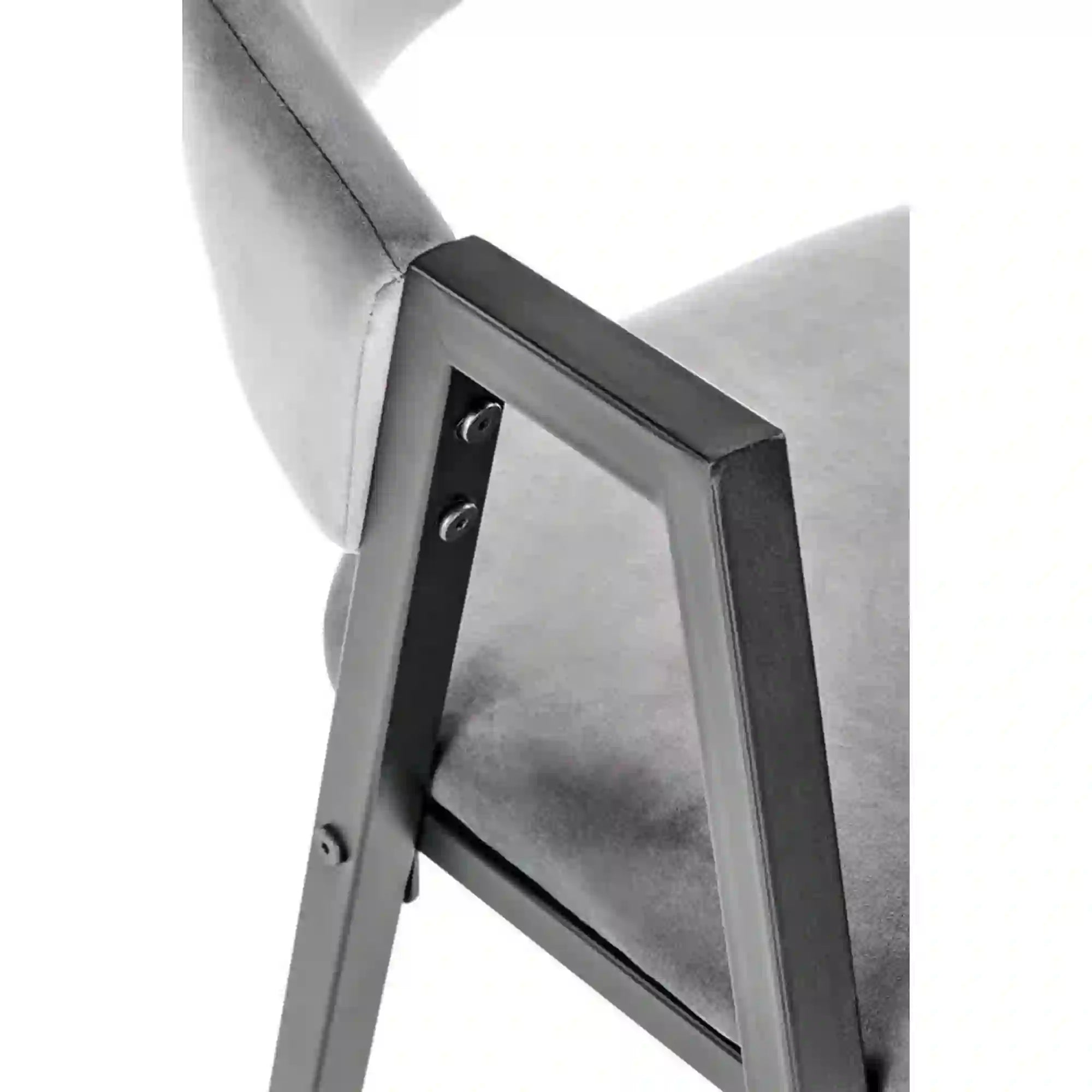 Scaun K473, stofa catifelata gri, 54x58x82 cm