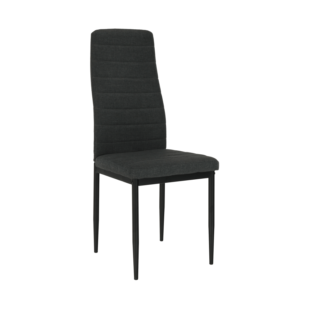 Scaun COLETA NOVA, gri inchis/negru, textil/metal, 41x49x96 cm
