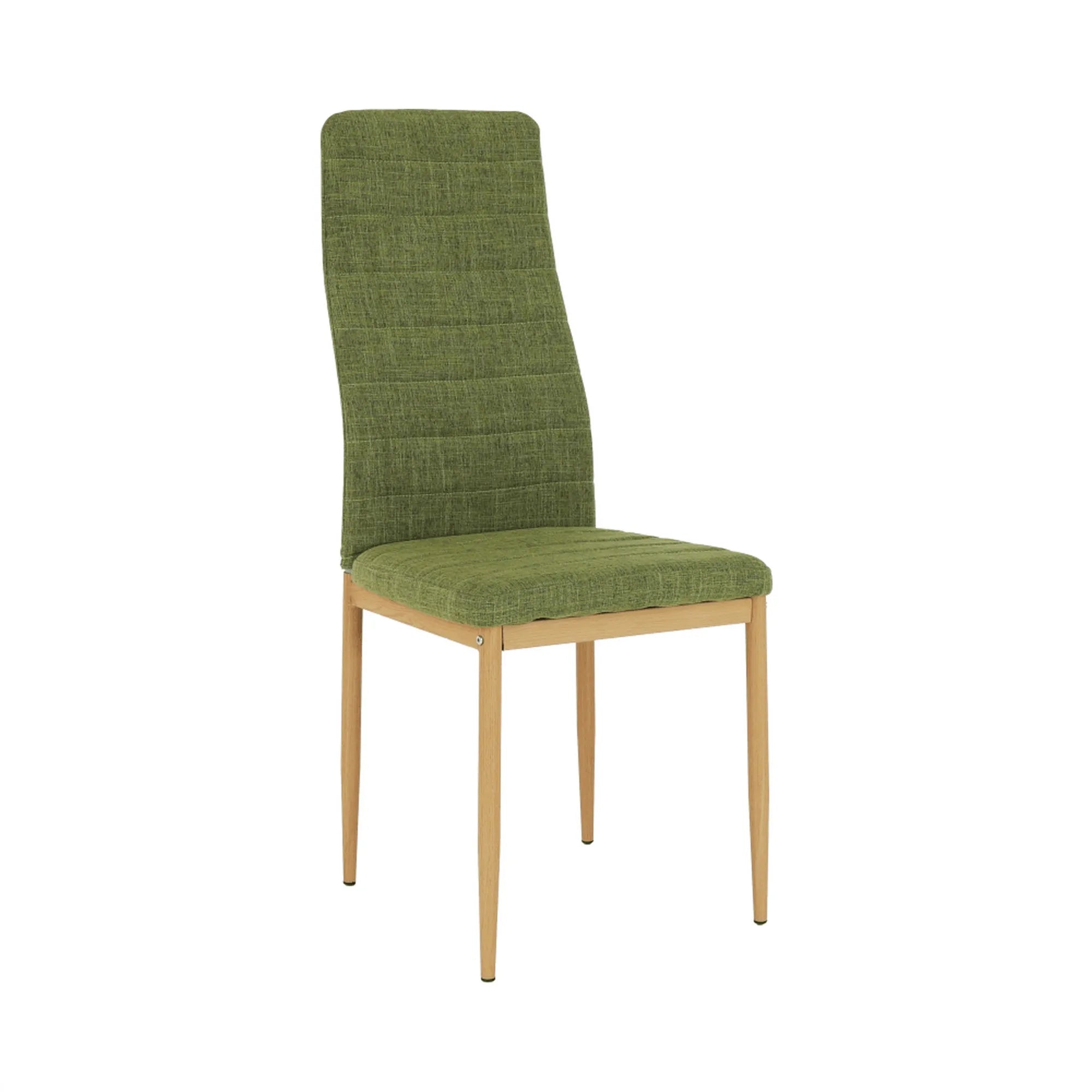 Scaun COLETA NOVA, verde/fag, stofa clasica/metal, 41x49x96 cm