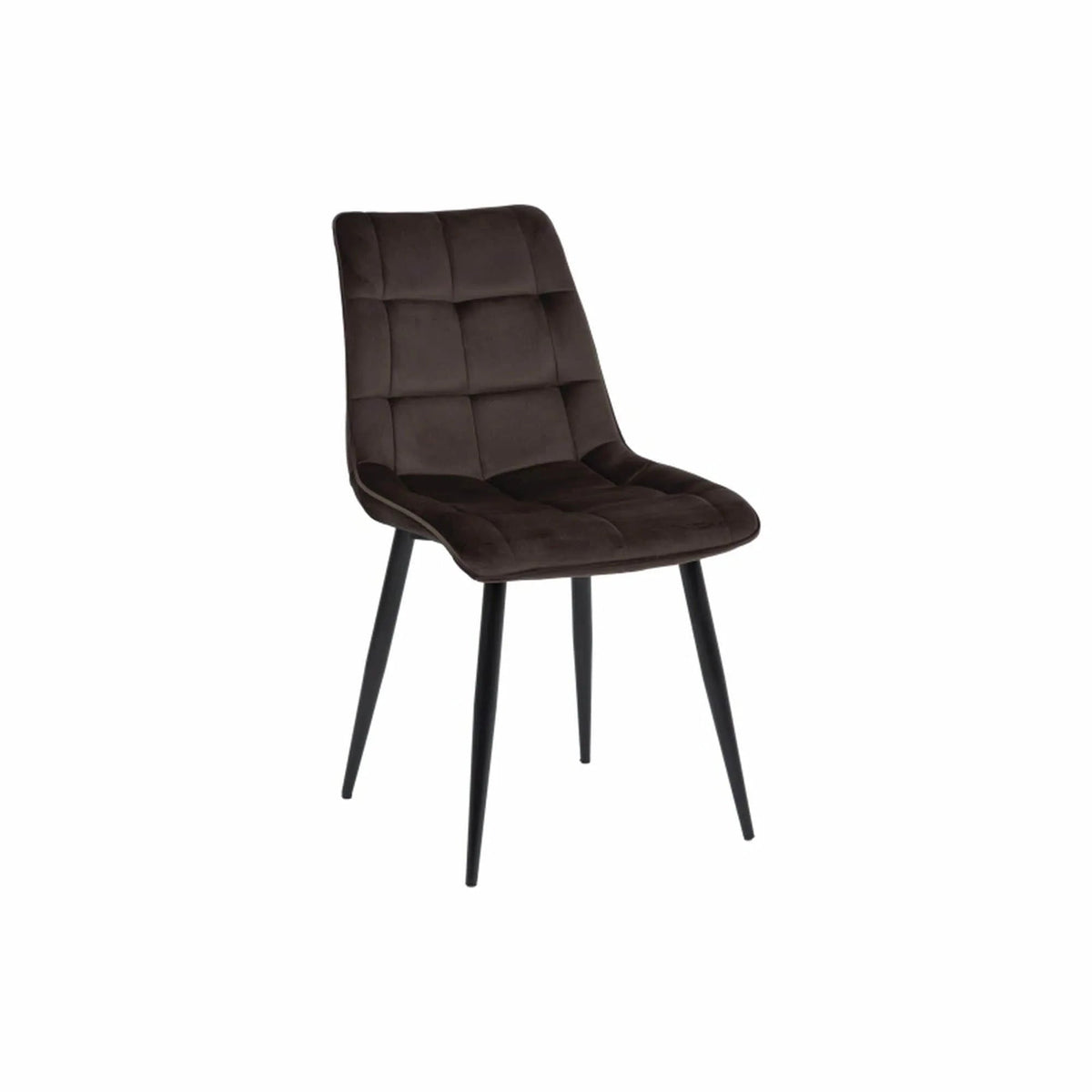 Scaun CHIC, maro - Bluvel 48, stofa catifelata/metal, 50x58x88 cm