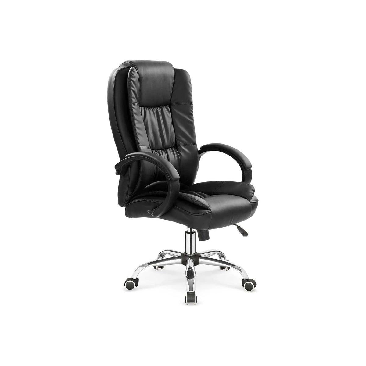 Scaun de birou RELAX, negru, piele ecologica, 64x75x110/118 cm