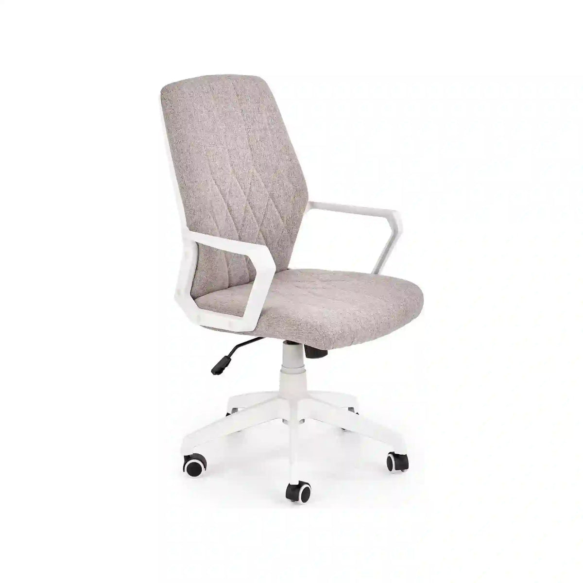 Scaun de birou SPIN 2, grej/alb, stofa clasica/metal, 59x62x99/106 cm