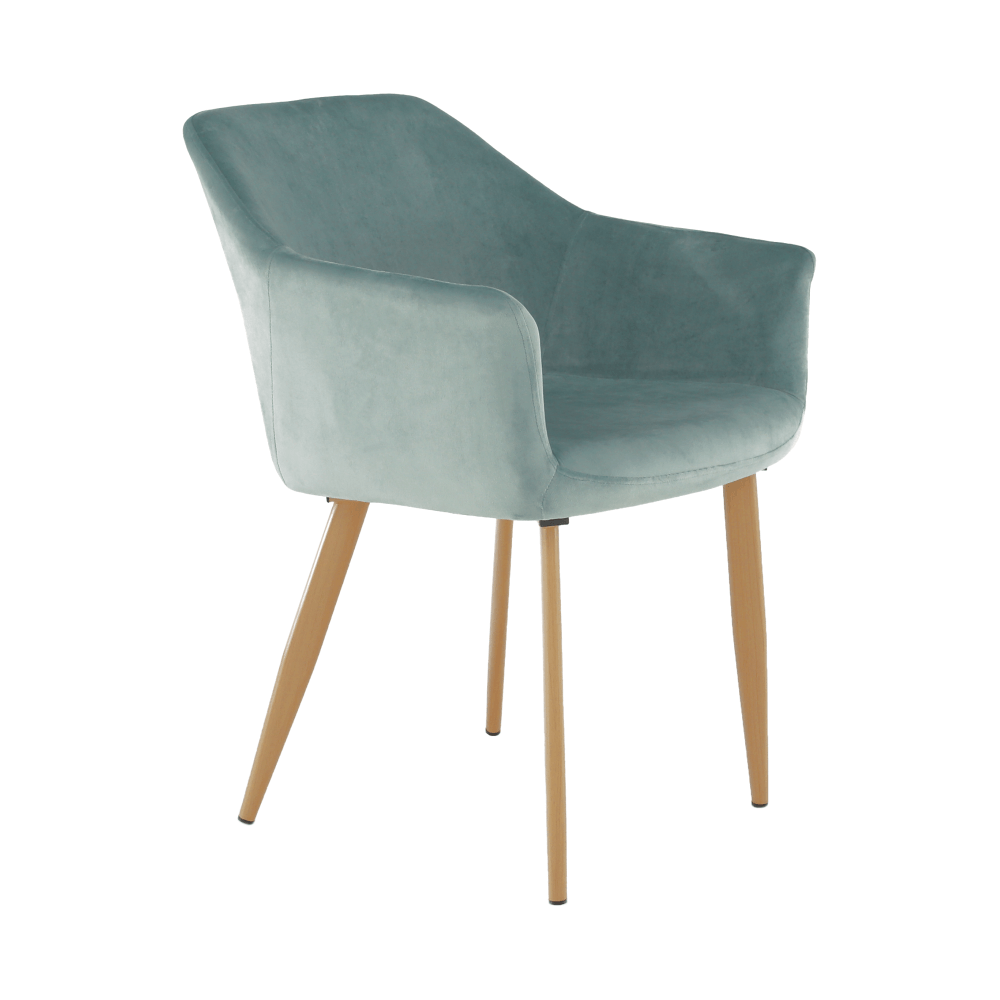 Scaun ODOVEL, menta/fag, tesatura/metal, 56x63x82 cm