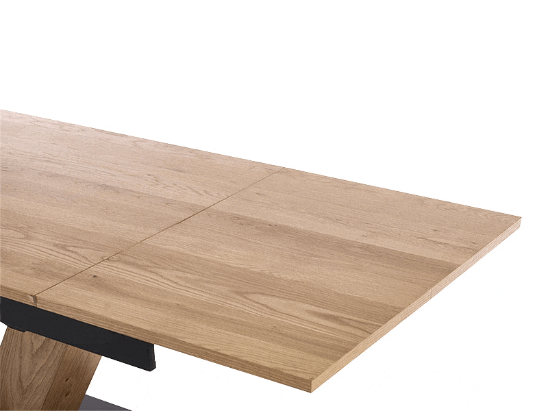 Masa extensibila FANIS, stejar/negru, 160/220x90x78 cm