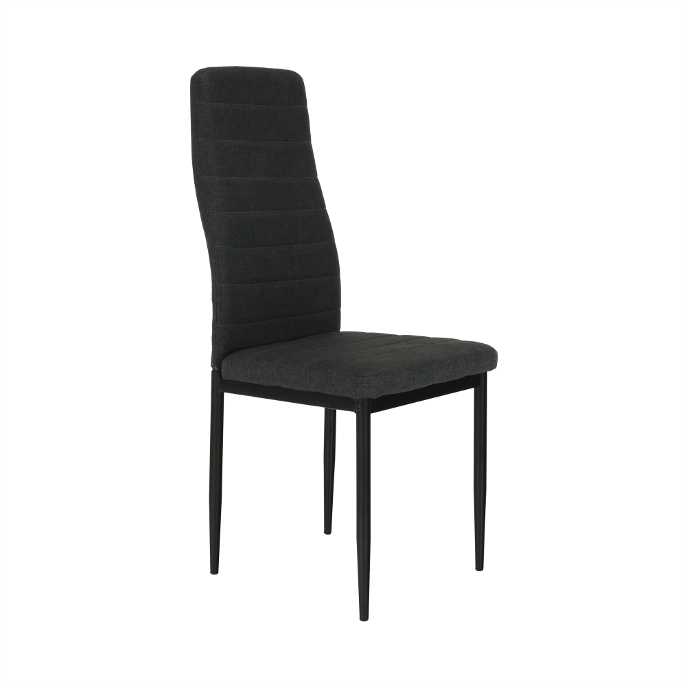 Scaun COLETA NOVA, gri inchis/negru, textil/metal, 41x49x96 cm