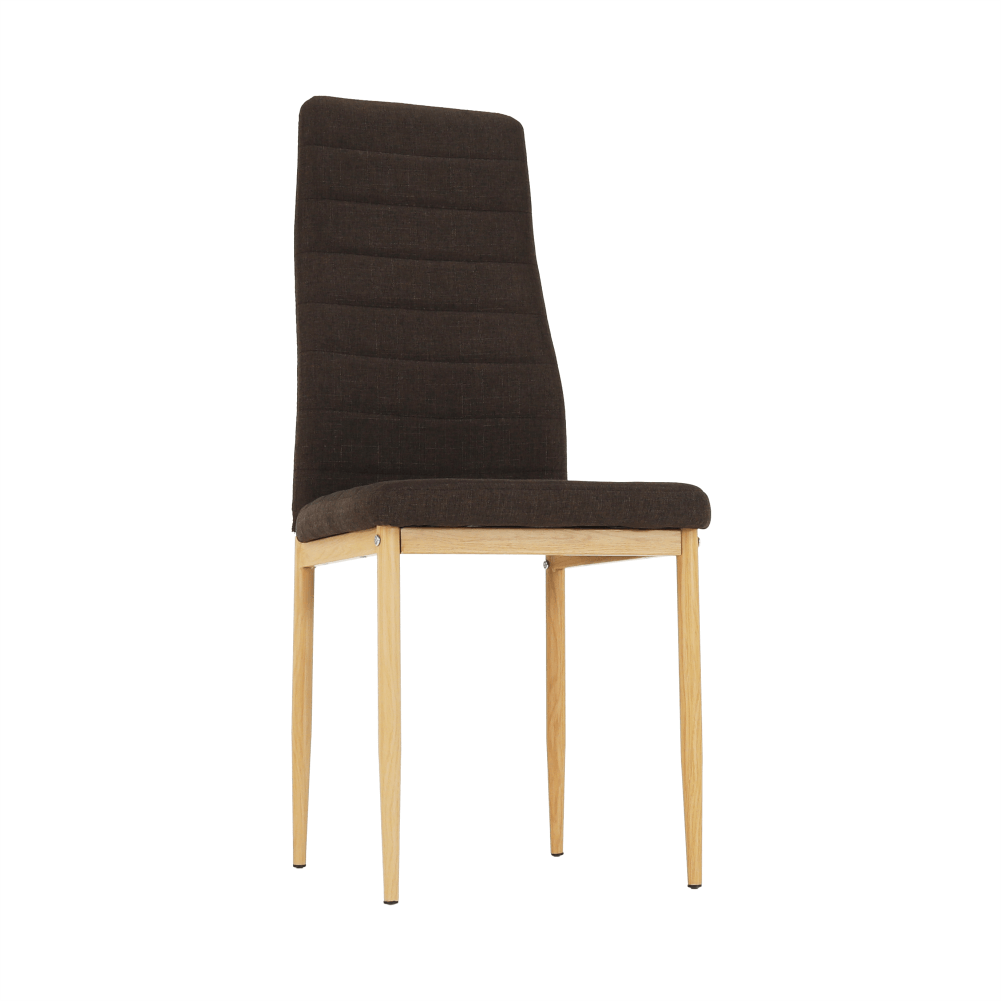 Scaun COLETA NOVA, maro inchis/fag, textil/metal, 41x49x96 cm