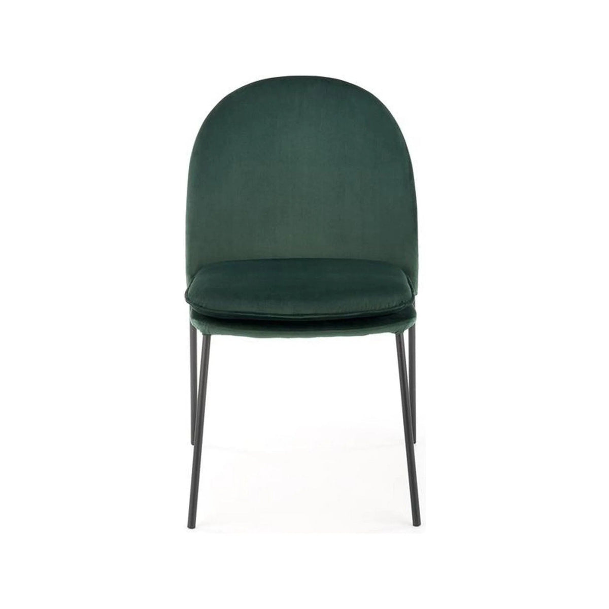 Scaun K443, verde/negru, stofa catifelata/metal, 50x58x84 cm