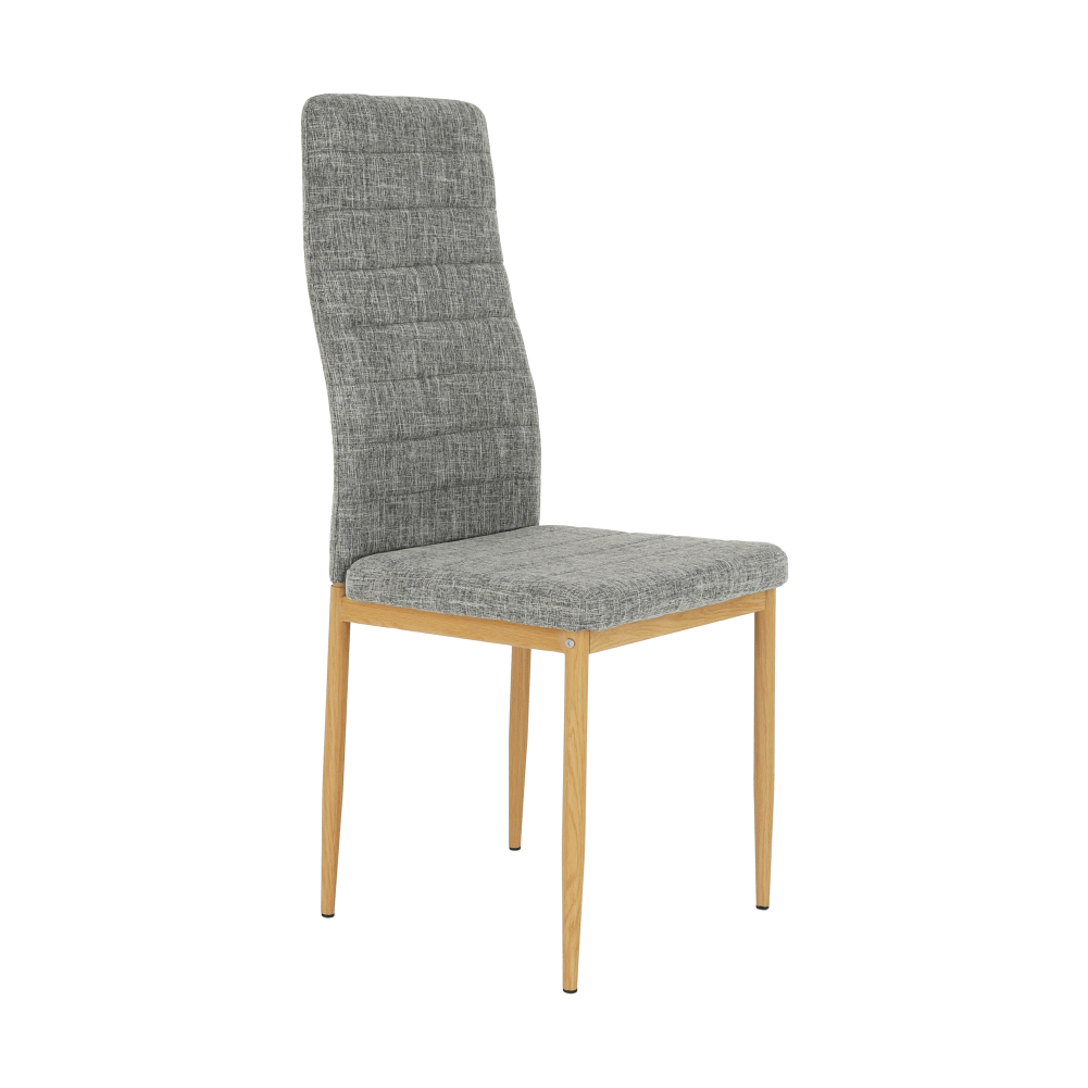Scaun COLETA NOVA, gri deschis/fag, textil/metal, 41x49x96 cm
