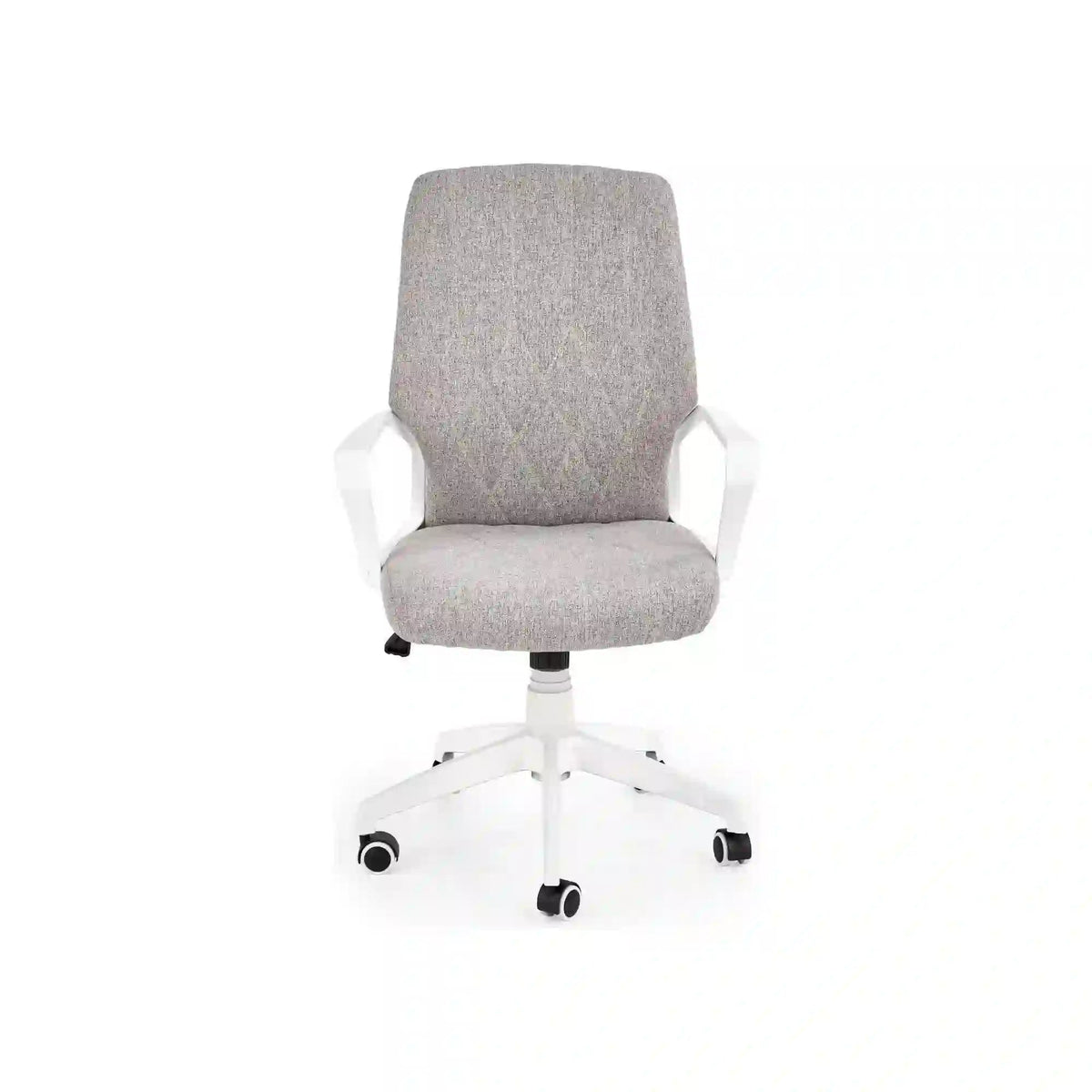 Scaun de birou SPIN 2, grej/alb, stofa clasica/metal, 59x62x99/106 cm