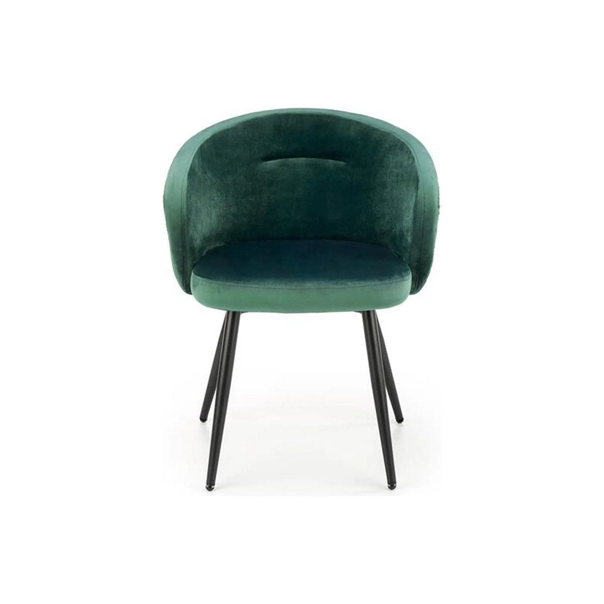 Scaun K430, verde/negru, stofa catifelata/metal, 61x54x77 cm