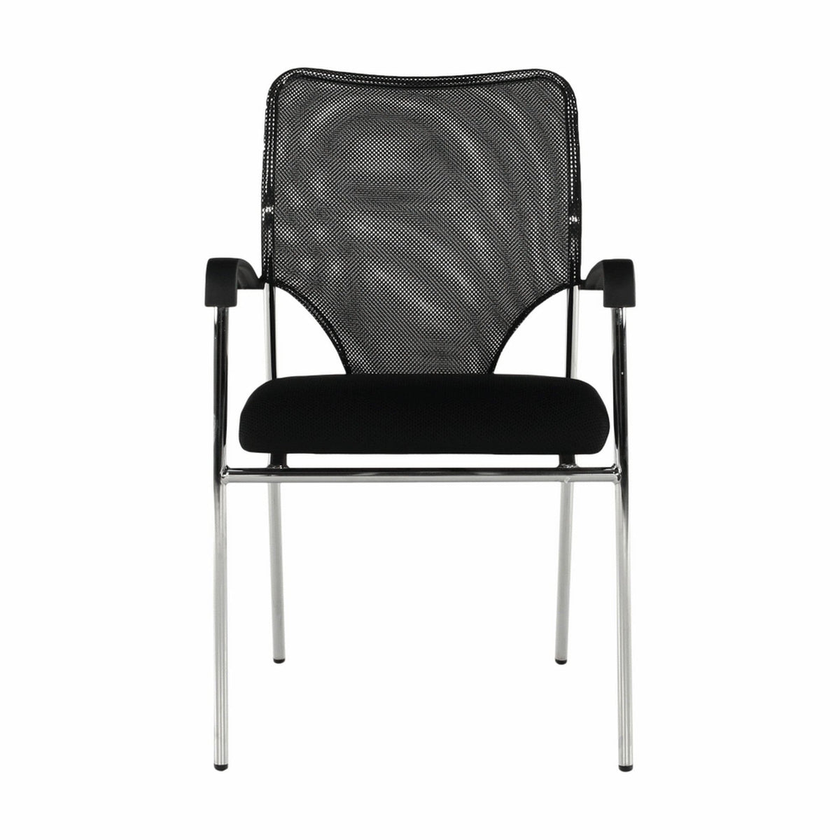 Scaun conferinta UMUT, negru/crom, plasa/metal, 54x56x82 cm
