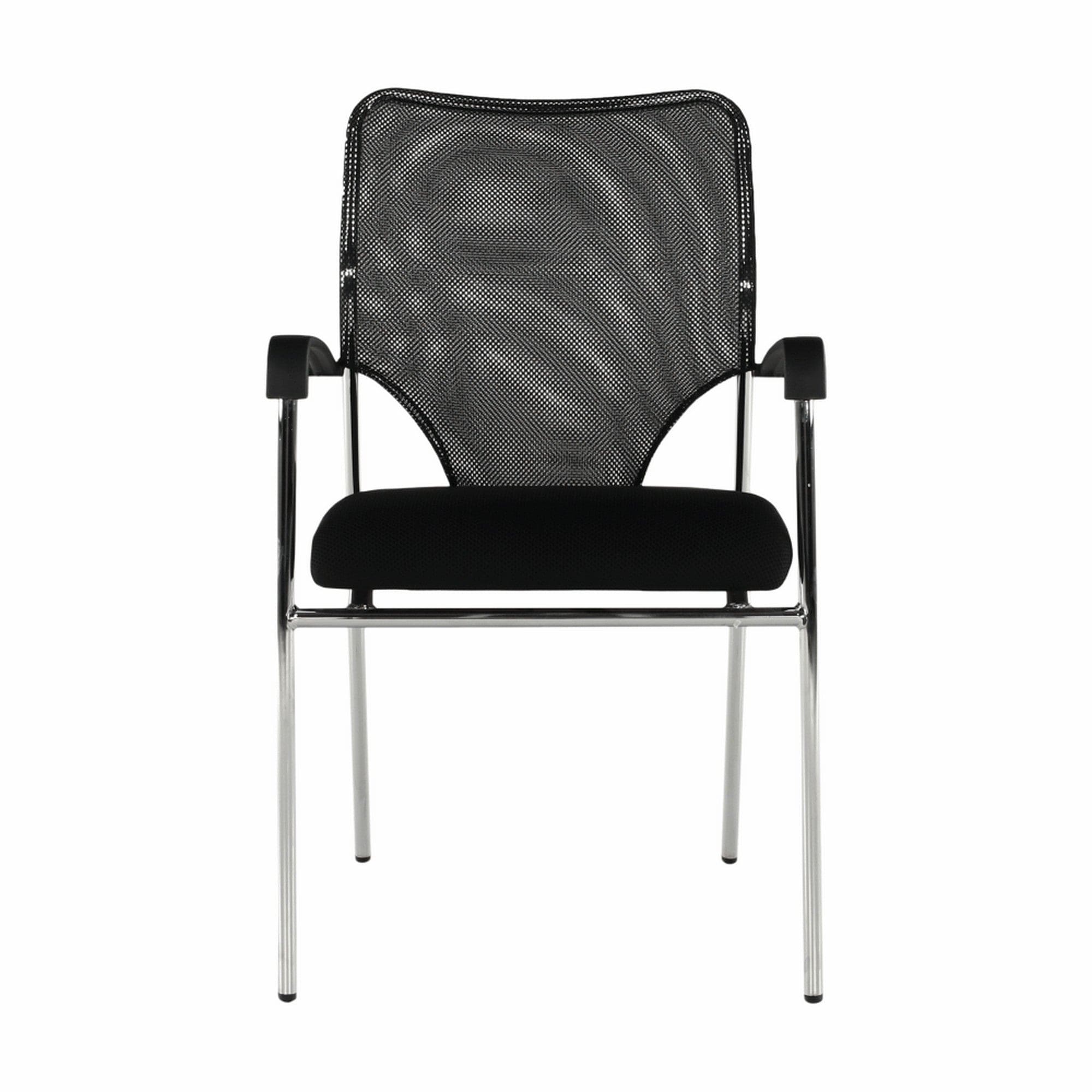 Scaun conferinta UMUT, negru/crom, plasa/metal, 54x56x82 cm