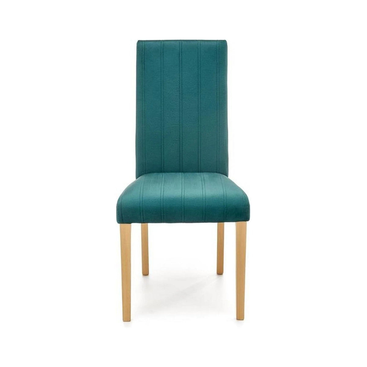 Scaun DIEGO 3, verde/stejar miere, stofa catifelata/lemn de fag, 47x59x99 cm