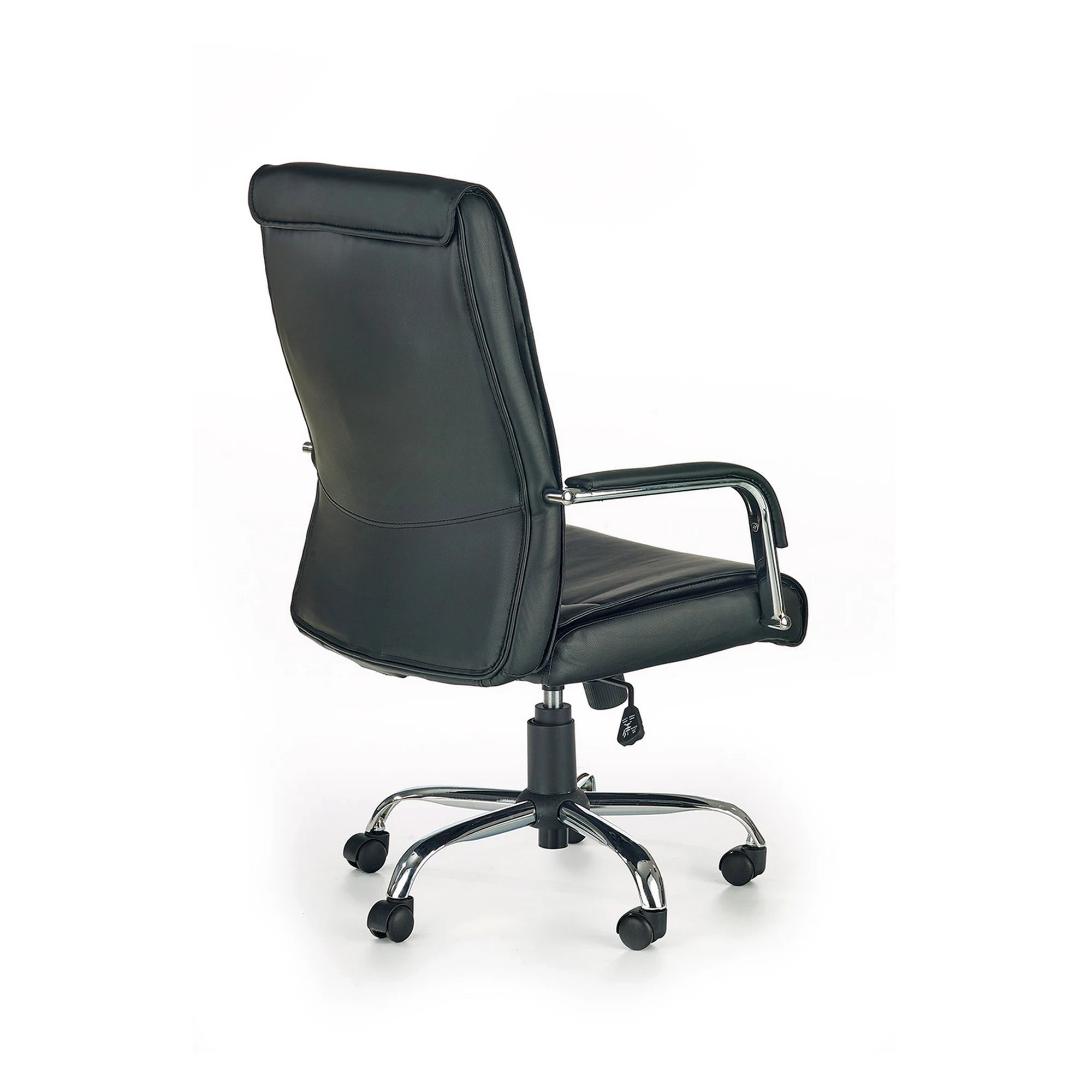 Scaun de birou HAMILTON, negru, piele ecologica, 60x70x102/111 cm