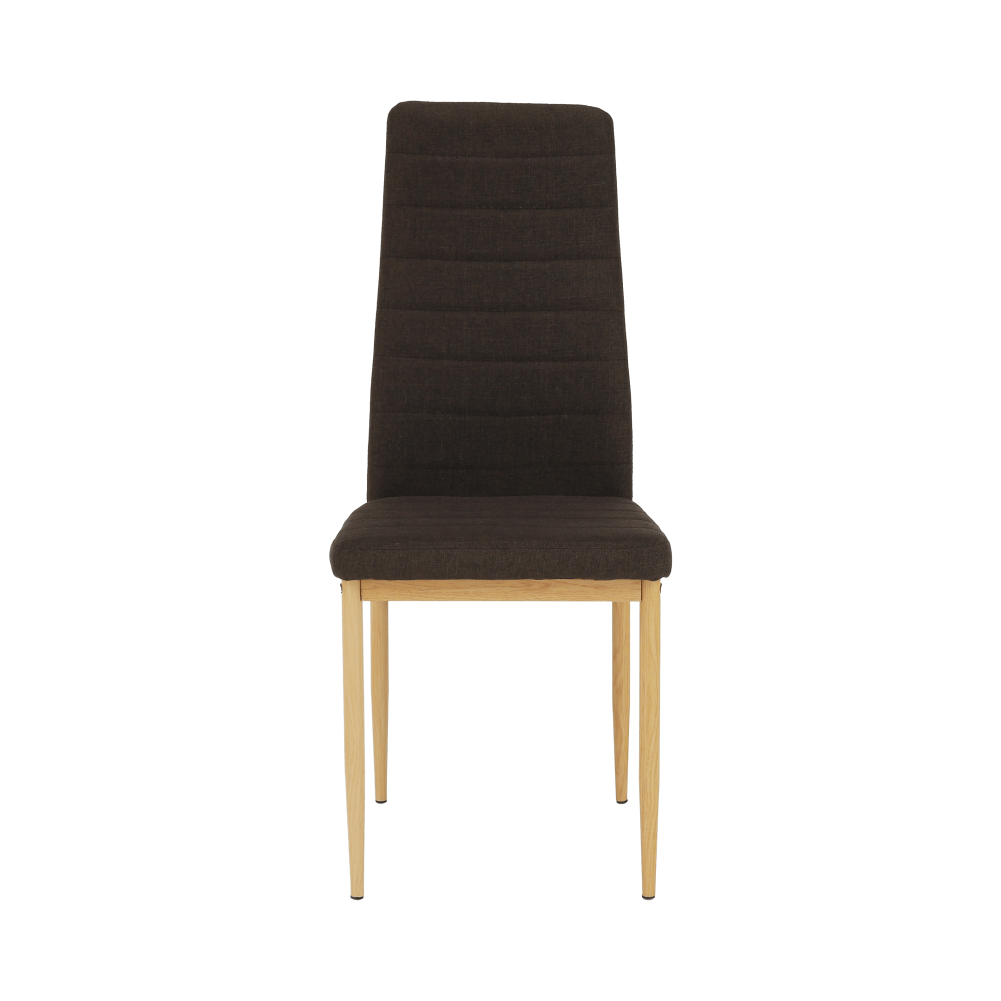 Scaun COLETA NOVA, maro inchis/fag, textil/metal, 41x49x96 cm