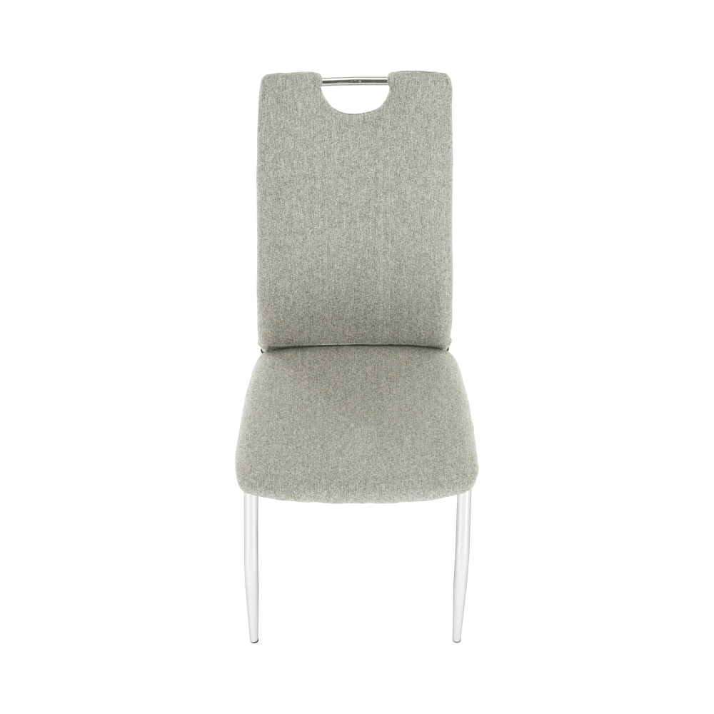 Scaun bucatarie OLIVA NEW, bej/crom, textil/metal, 42x52x97 cm
