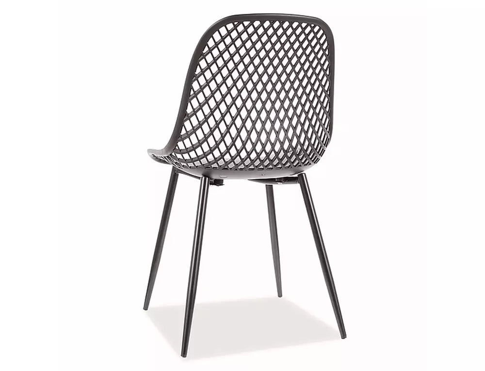 Scaun Corral A, negru, polipropilena/metal, 46x44x75 cm