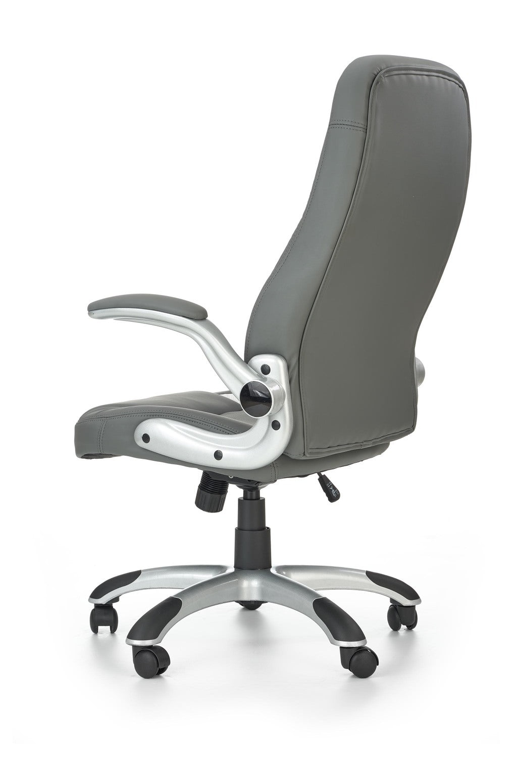 Scaun gaming SATURN, gri, piele ecologica perforata, 67x65x112/120 cm