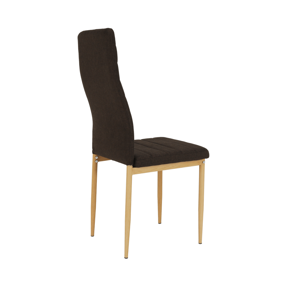 Scaun COLETA NOVA, maro inchis/fag, textil/metal, 41x49x96 cm