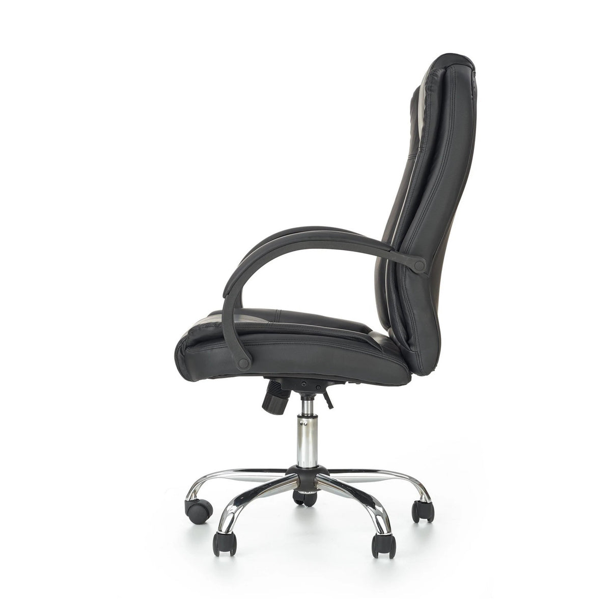 Scaun de birou RELAX, negru, piele ecologica, 64x75x110/118 cm