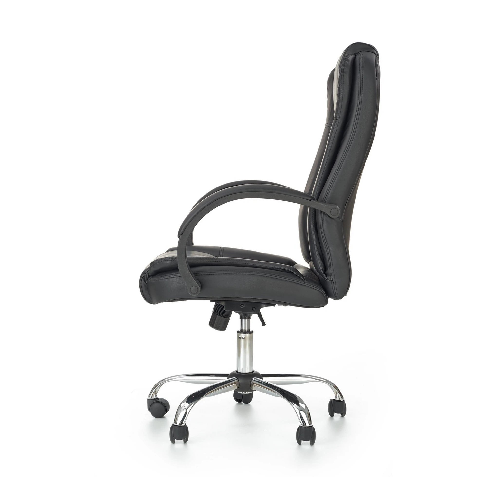 Scaun de birou RELAX, negru, piele ecologica, 64x75x110/118 cm