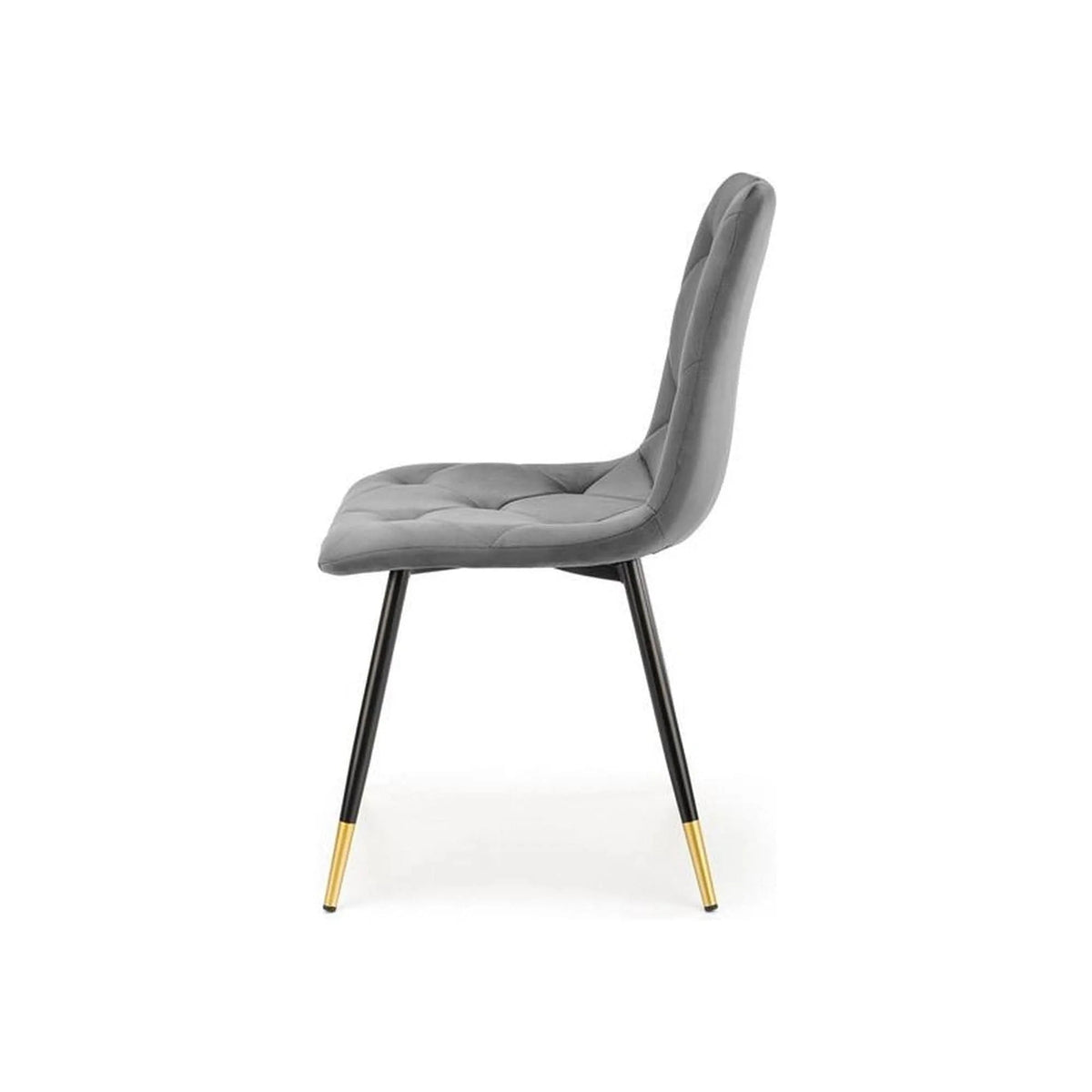 Scaun gri inchis K438, stofa catifelata/metal, 45x50x86 cm