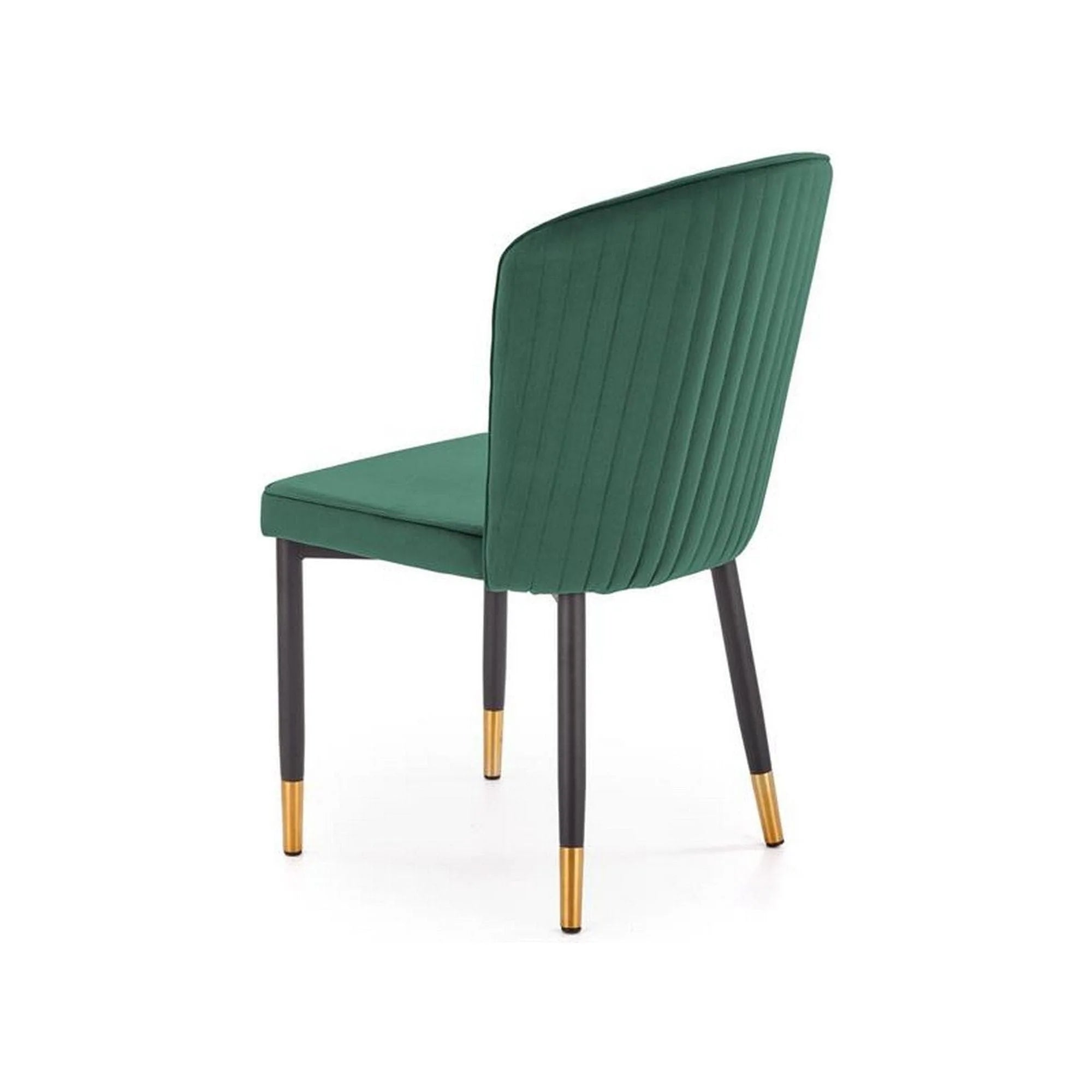 Scaun K446, verde/negru, stofa catifelata/metal, 51x55x86 cm