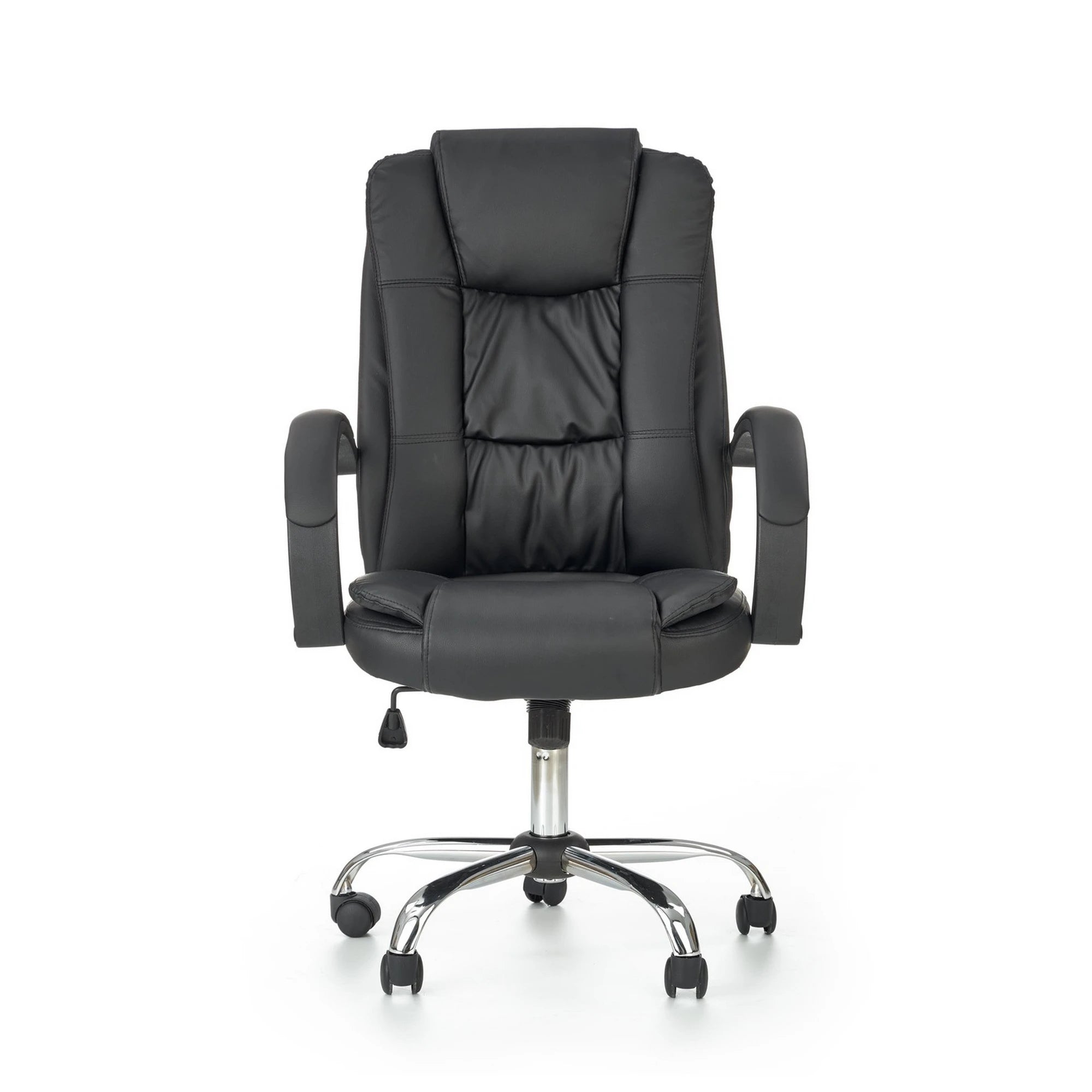 Scaun de birou RELAX, negru, piele ecologica, 64x75x110/118 cm