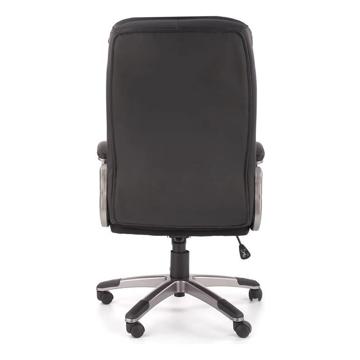 Scaun de birou PRESTON, negru/crom, piele ecologica/metal, 66x72x114/124 cm